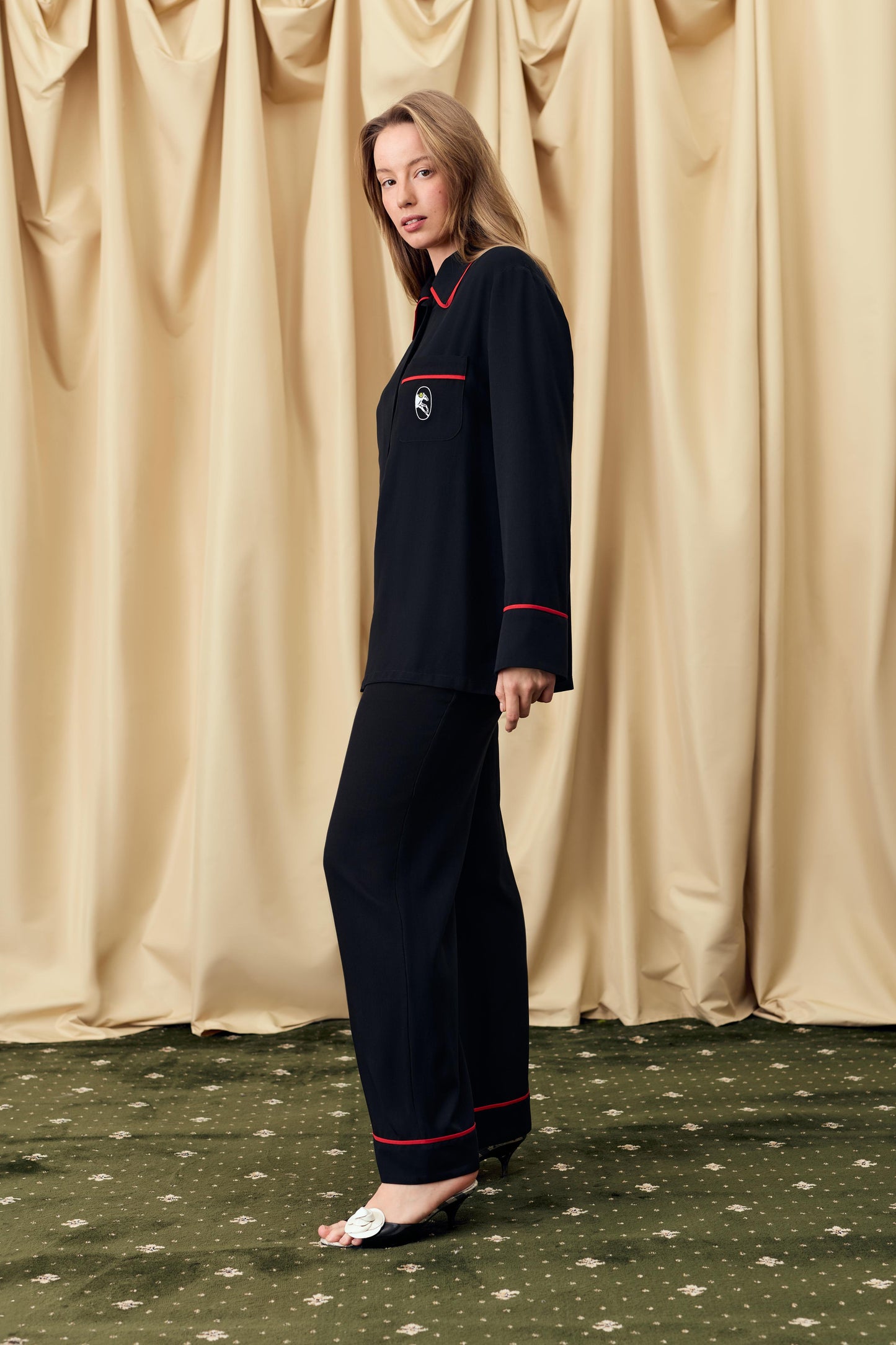 Finnegan Unisex Pajama Pants in Black