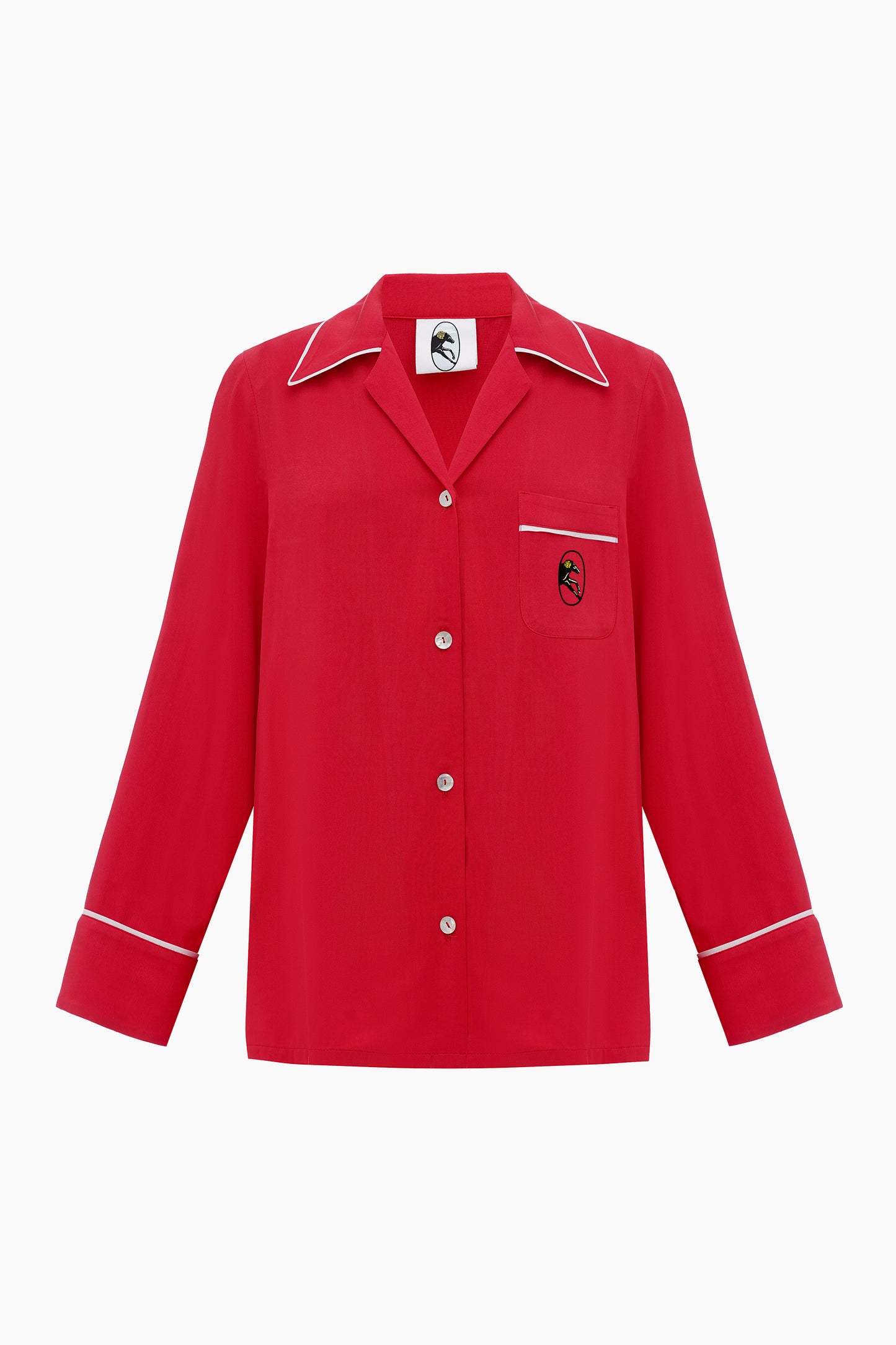 Finnegan Unisex Pajama Shirt in Red