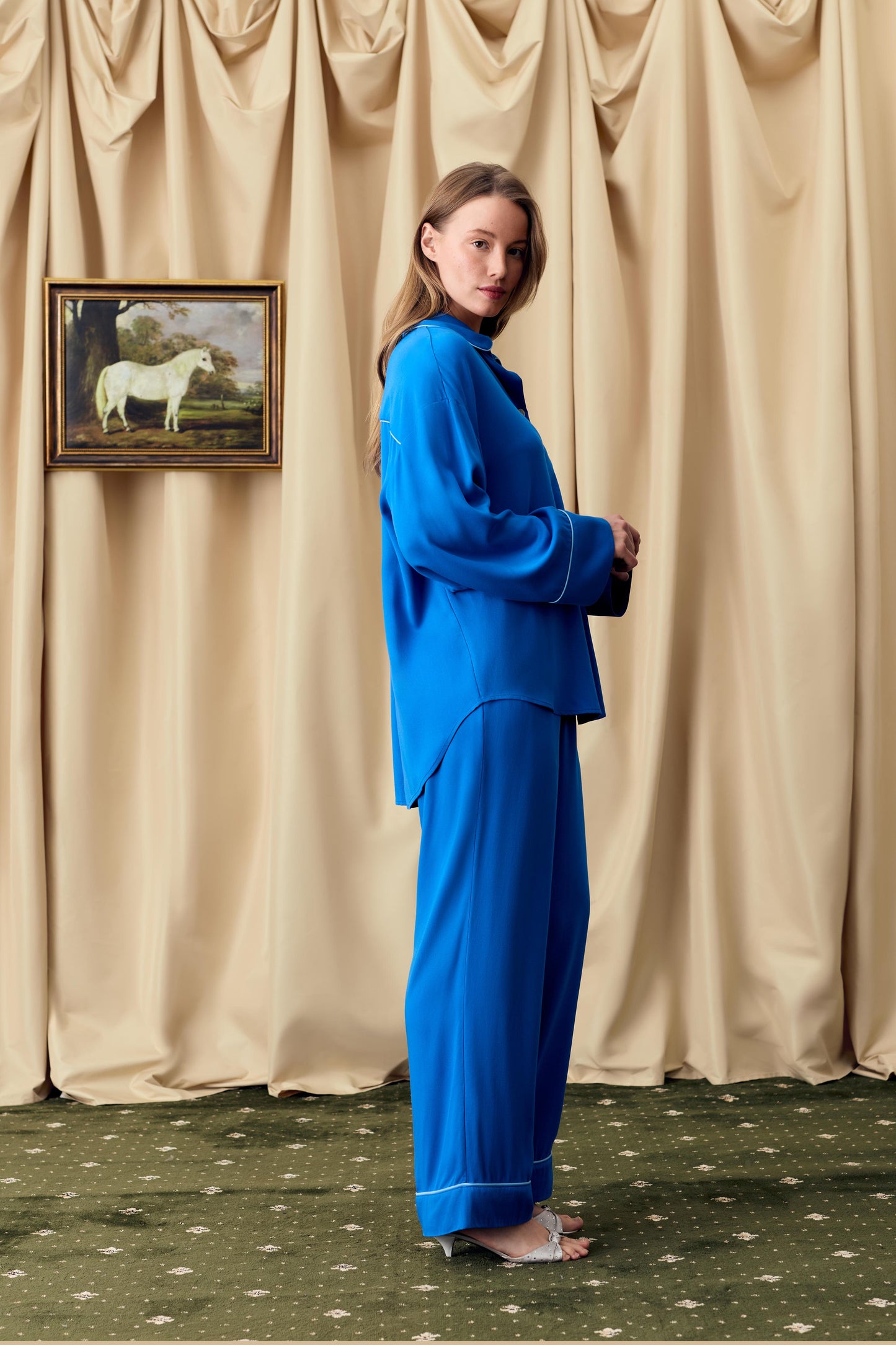 Pastelle Oversized Pants in Dusk Blue