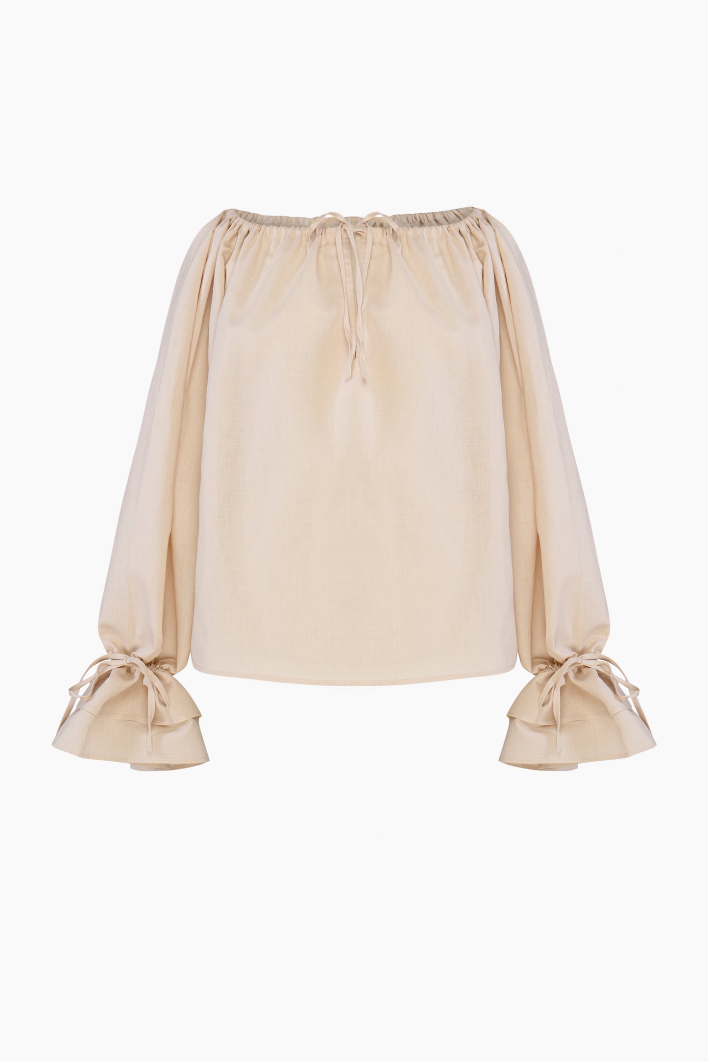Cha-Cha Lounge Blouse in Beige