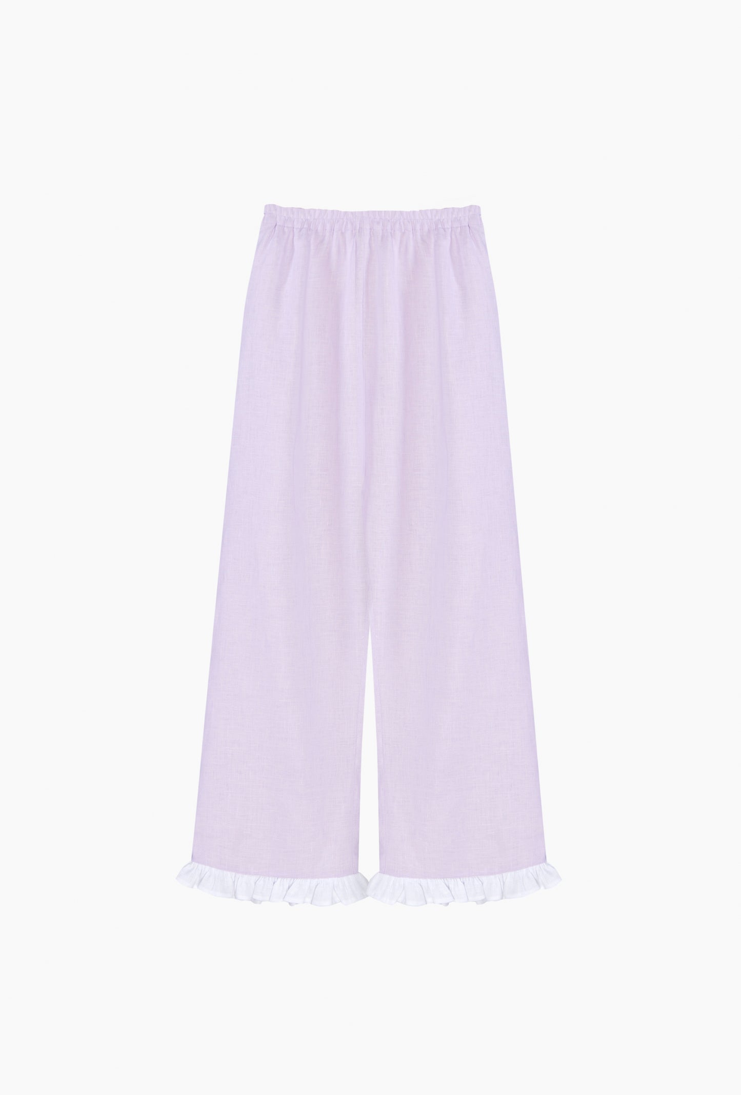 Puff Linen Lounge Pants in Lavender