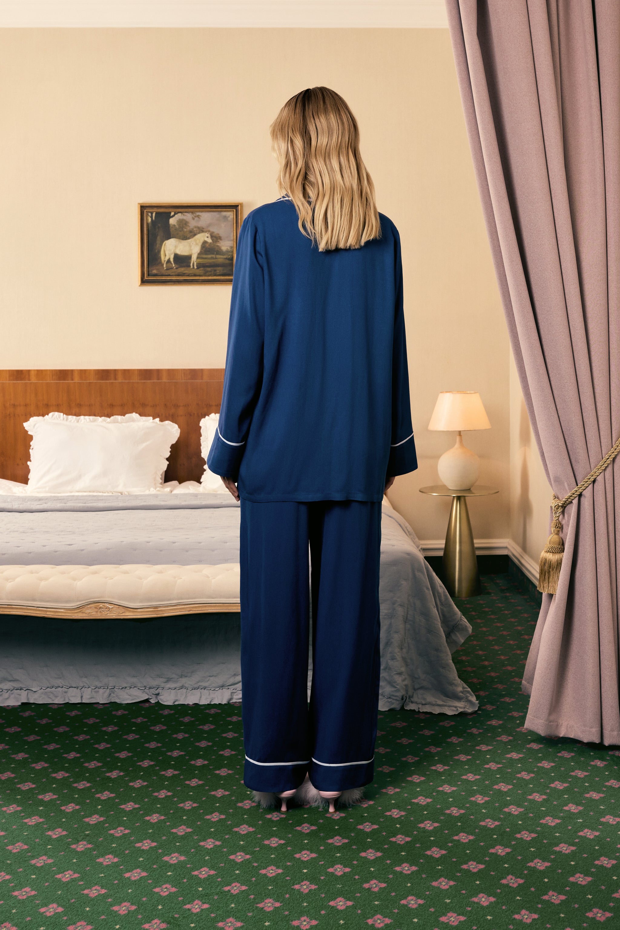 Finnegan Unisex Pajama Pants in Navy