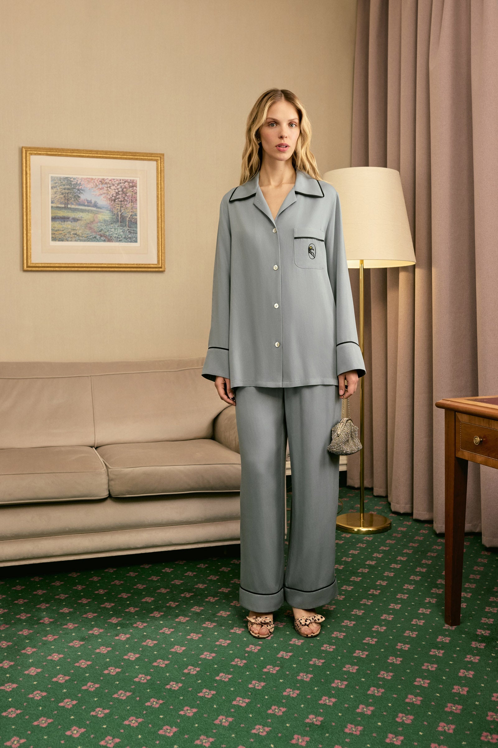 Finnegan Unisex Pajama Pants in Grey