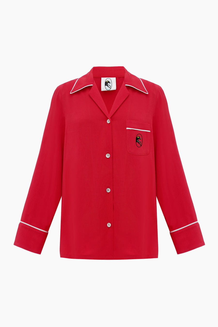 Finnegan Unisex Pajama Shirt in Red