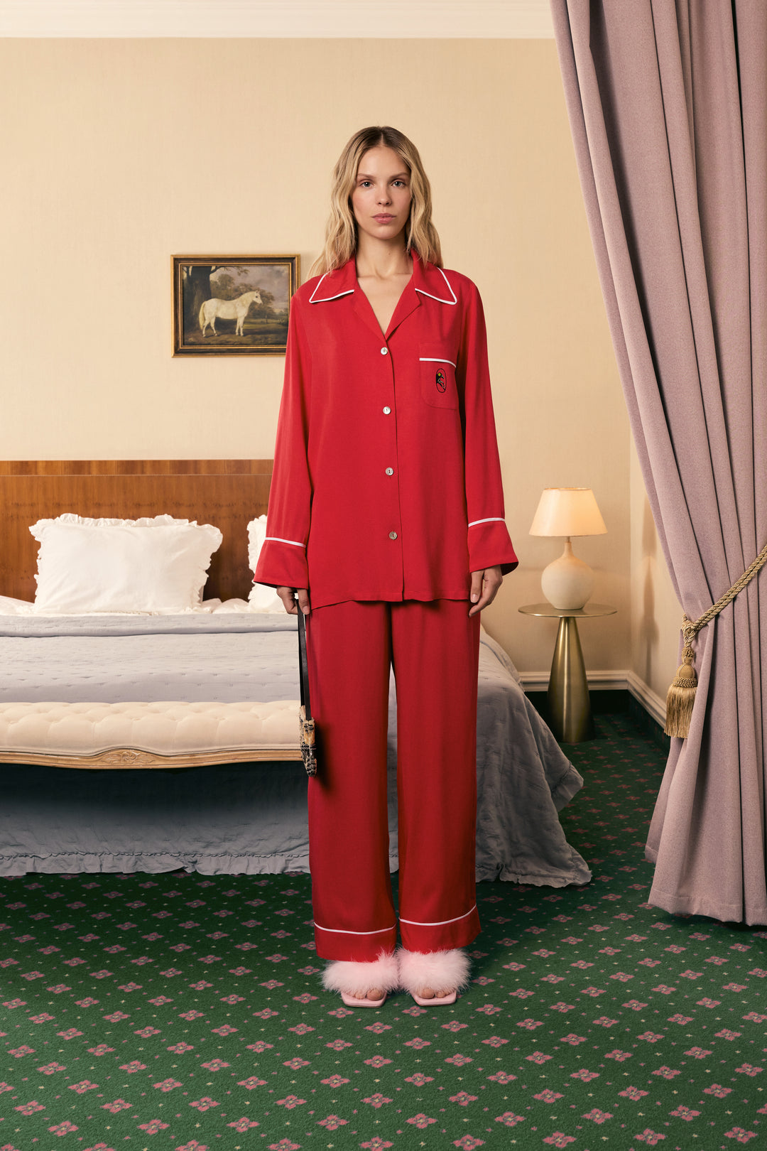 Finnegan Unisex Pajama Pants in Red