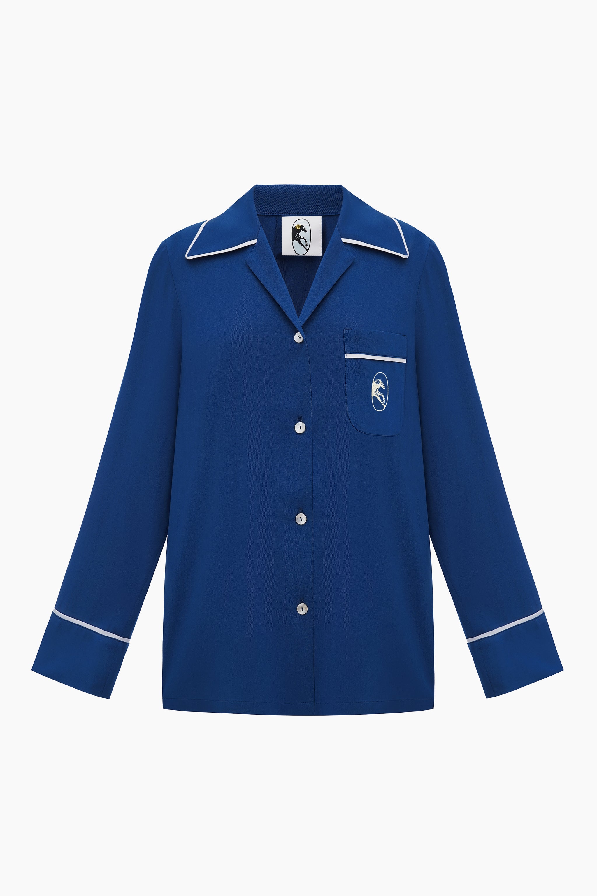 Finnegan Unisex Pajama Shirt in Navy