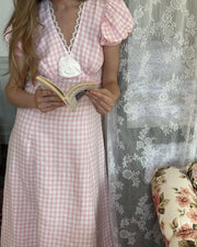 The Genus Rosa Dress in Pink Vichy