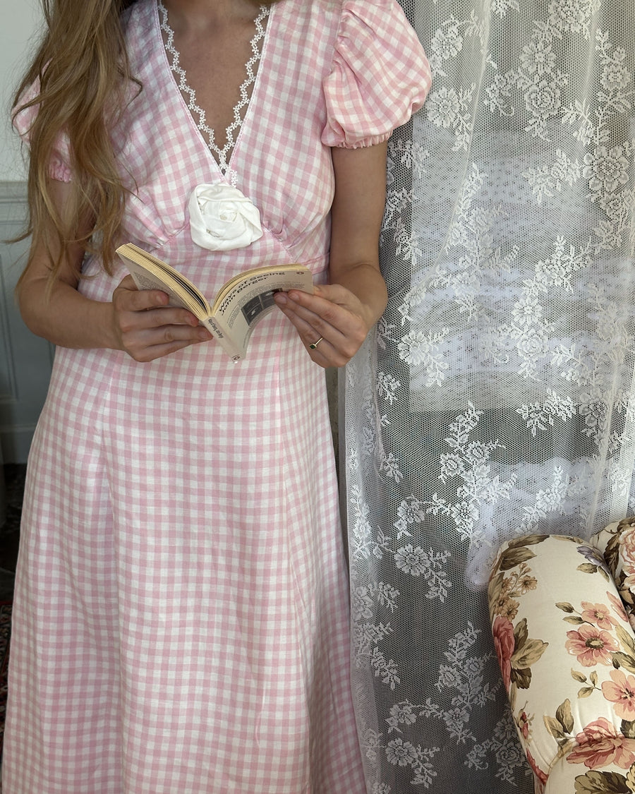 The Genus Rosa Dress in Pink Vichy