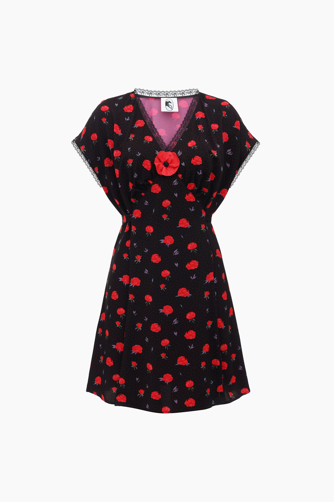 Poppi Mini Dress in Poppies Print