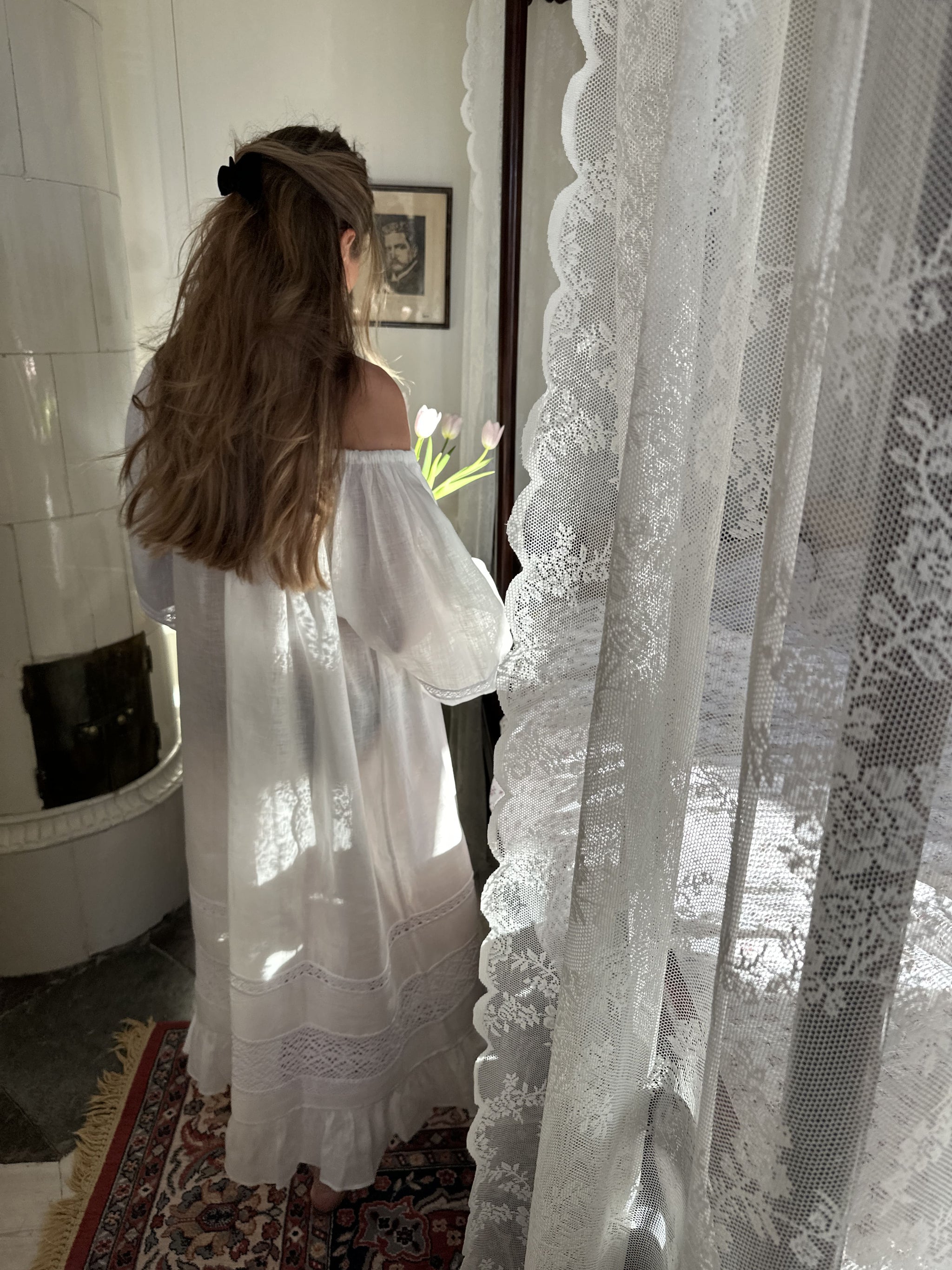 Romantica Lounge Dress in White
