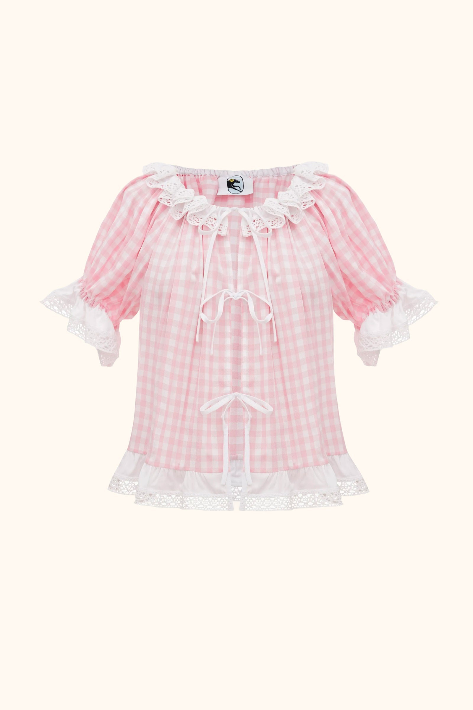 Romantica Lounge Set with Shorts in Pink Vichy