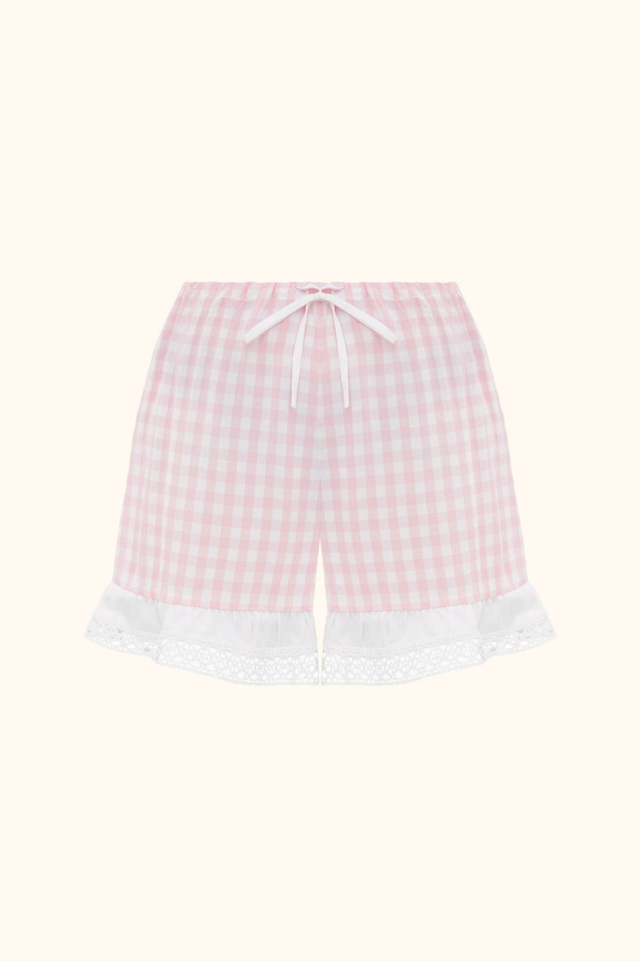 Romantica Lounge Set with Shorts in Pink Vichy