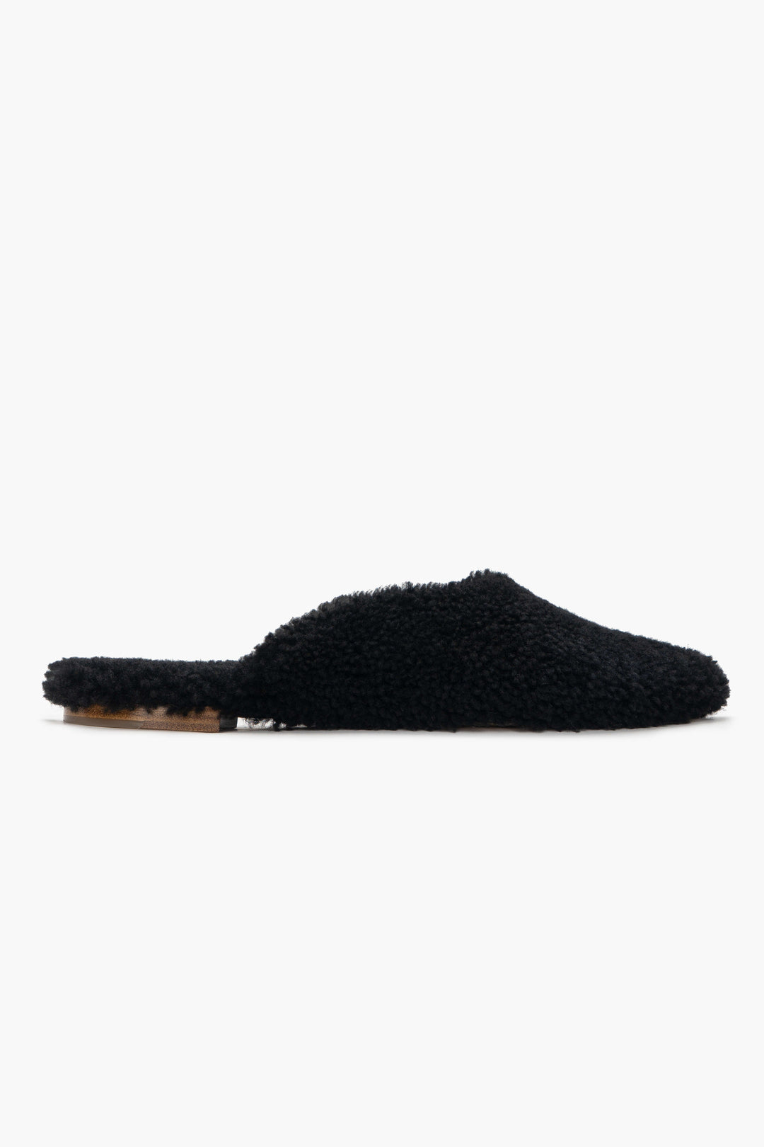 Shearling Slippers in Black