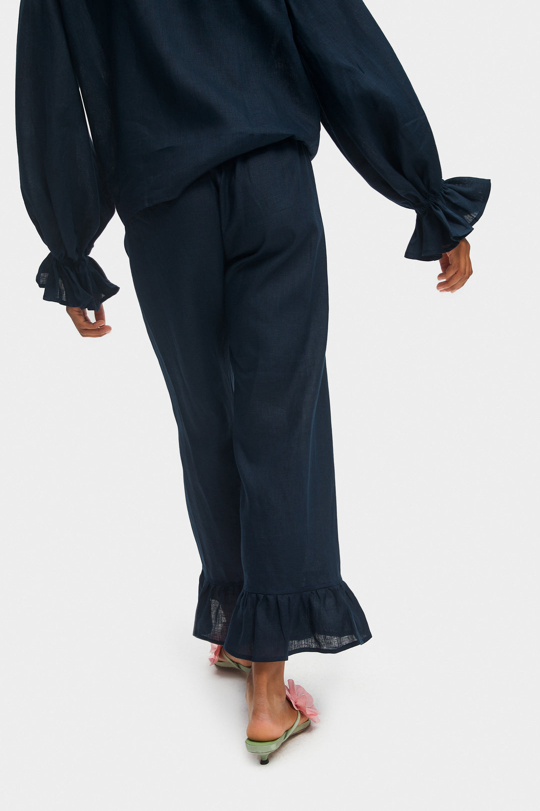 Rumba Linen Lounge Suit in Navy