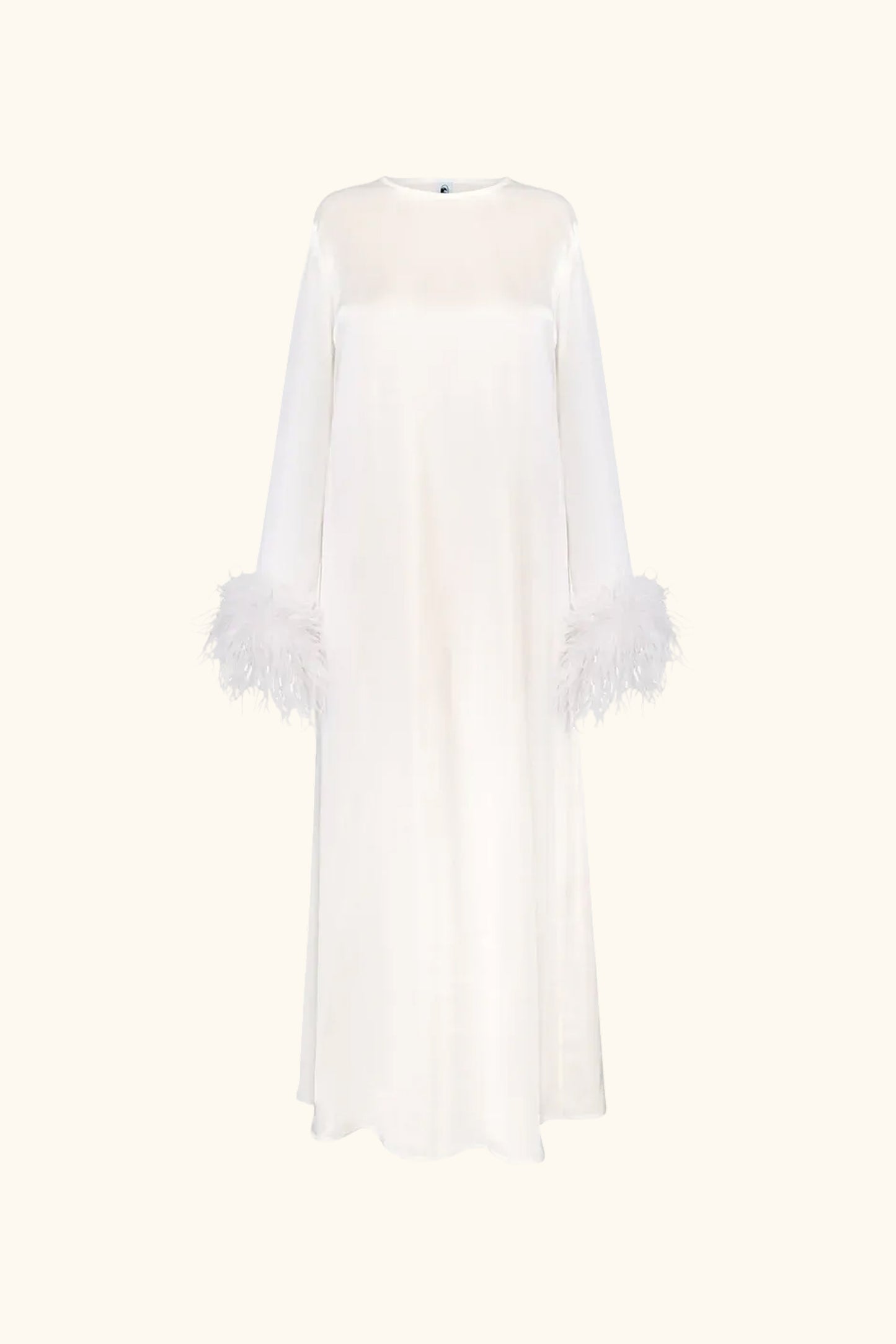 Suzi Maxi Dress With Detachable Feathers in White