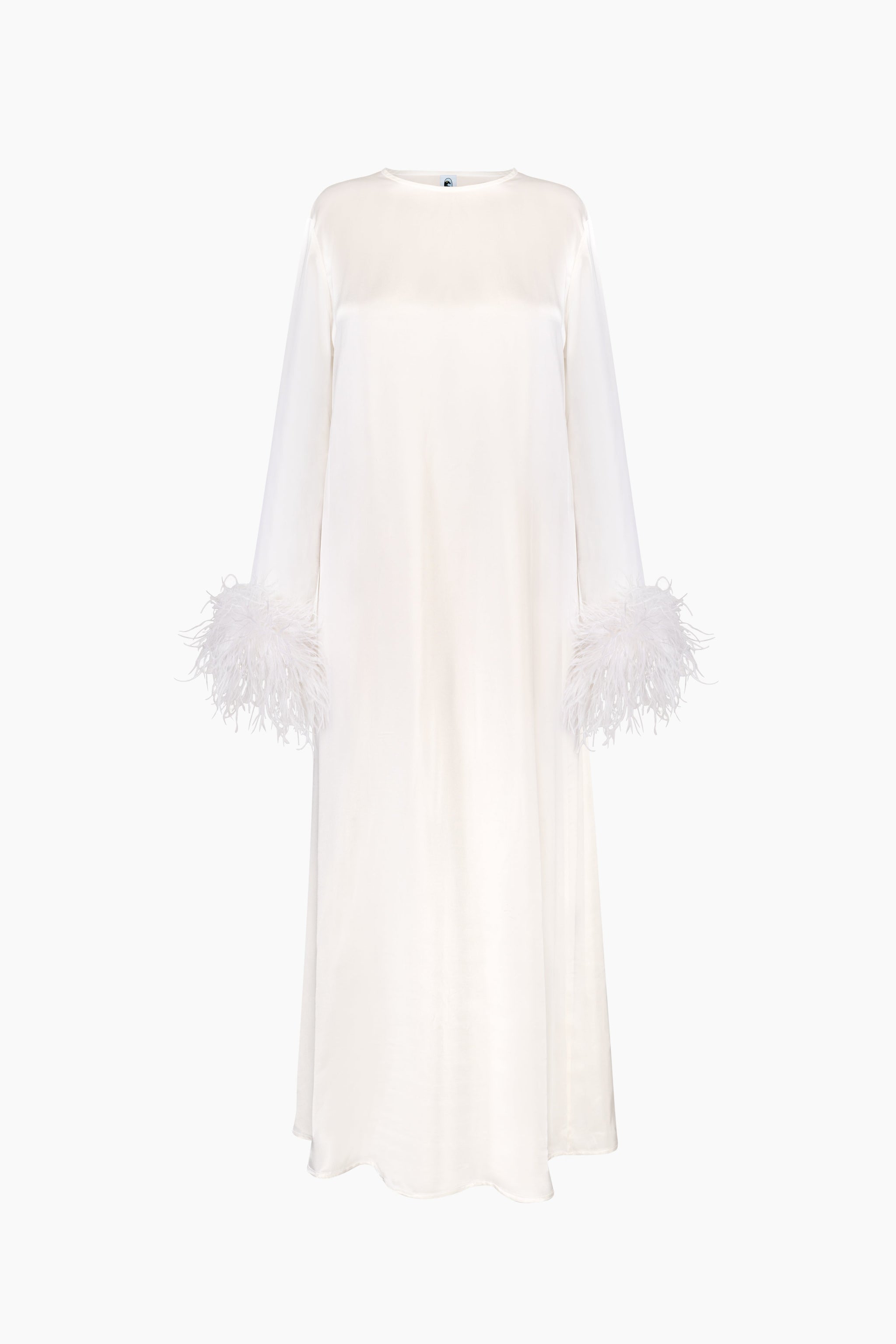 Suzi Maxi Dress With Detachable Feathers in White