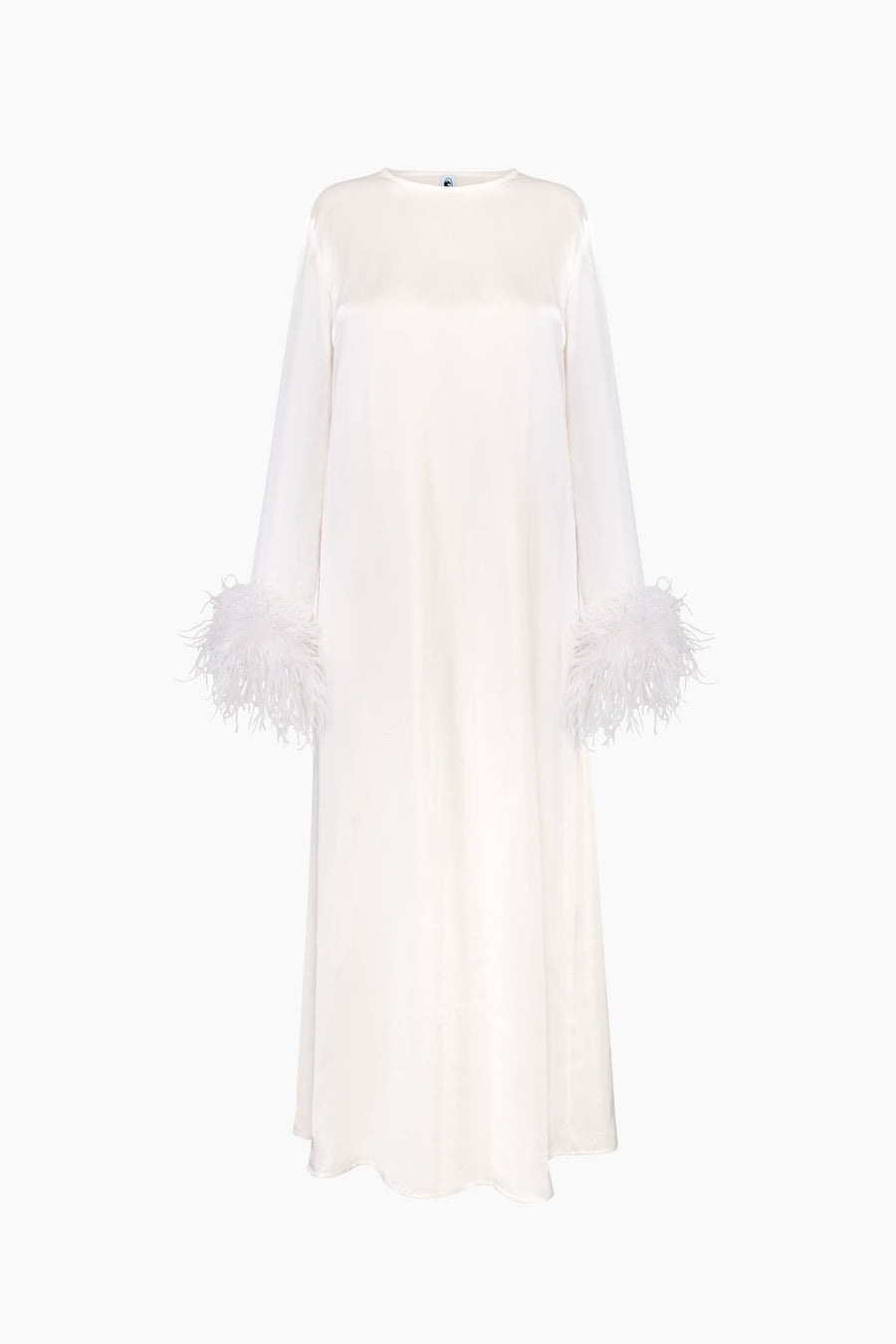 Suzi Maxi Dress With Detachable Feathers in White