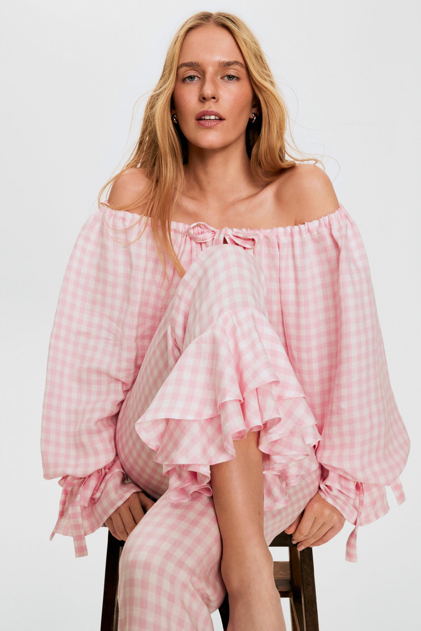 Cha-Cha Lounge Pants in Pink Vichy