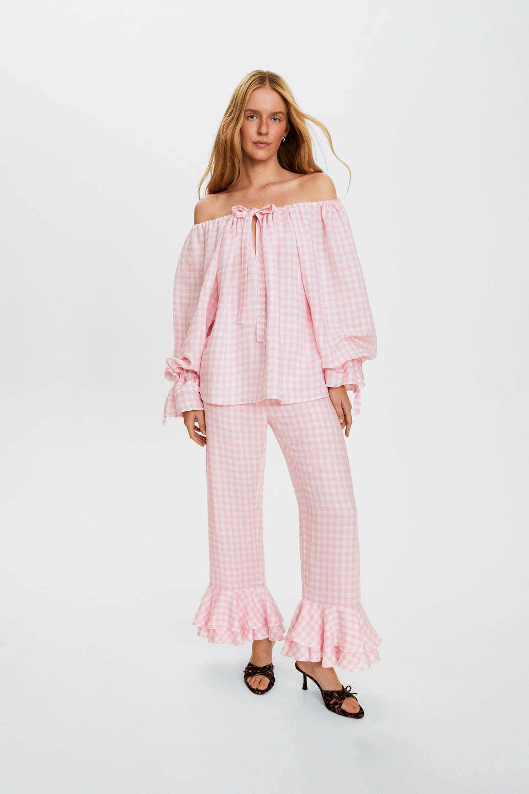 Cha-Cha Lounge Pants in Pink Vichy