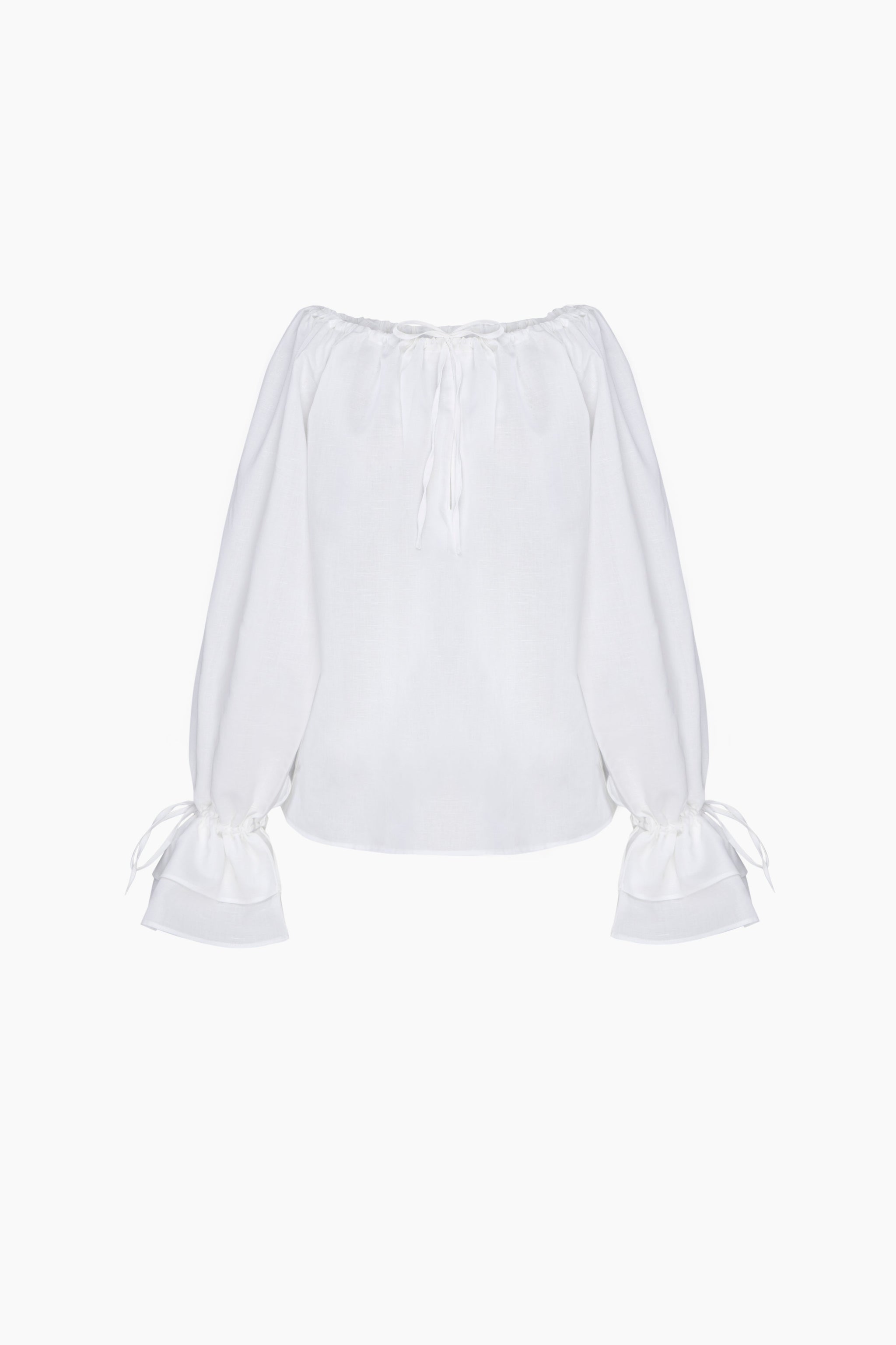 Cha-Cha Lounge Blouse in Milk