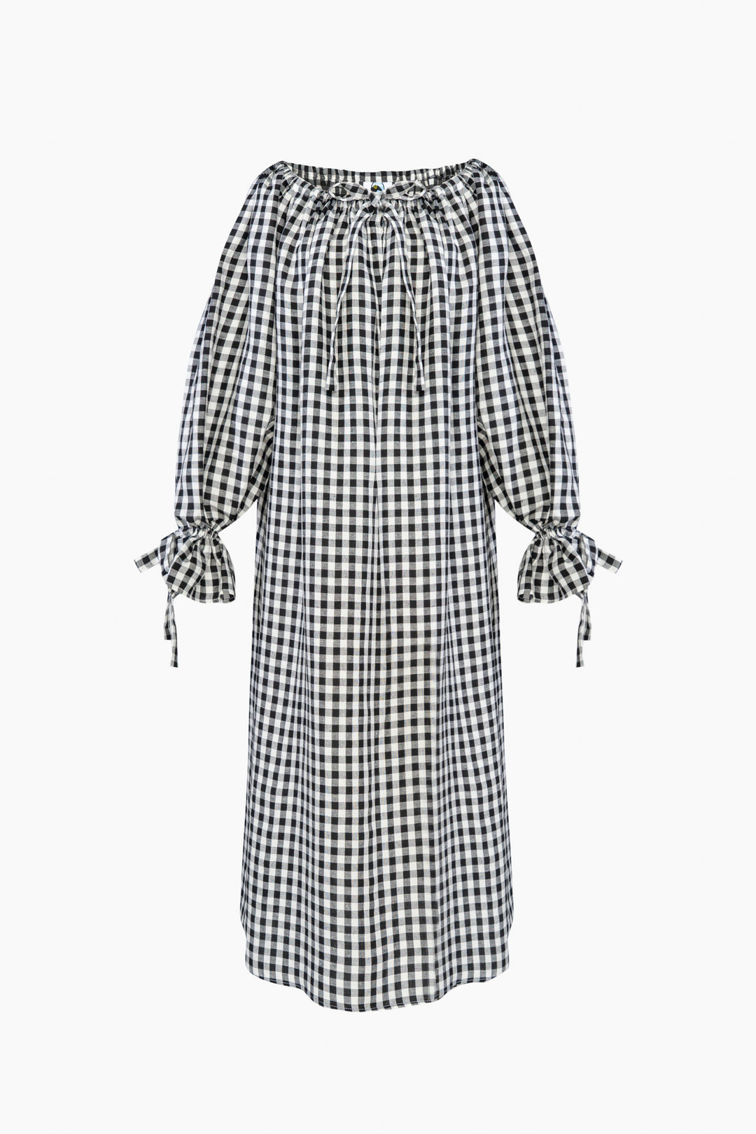 Cha-Cha Midi Dress in Black Vichy