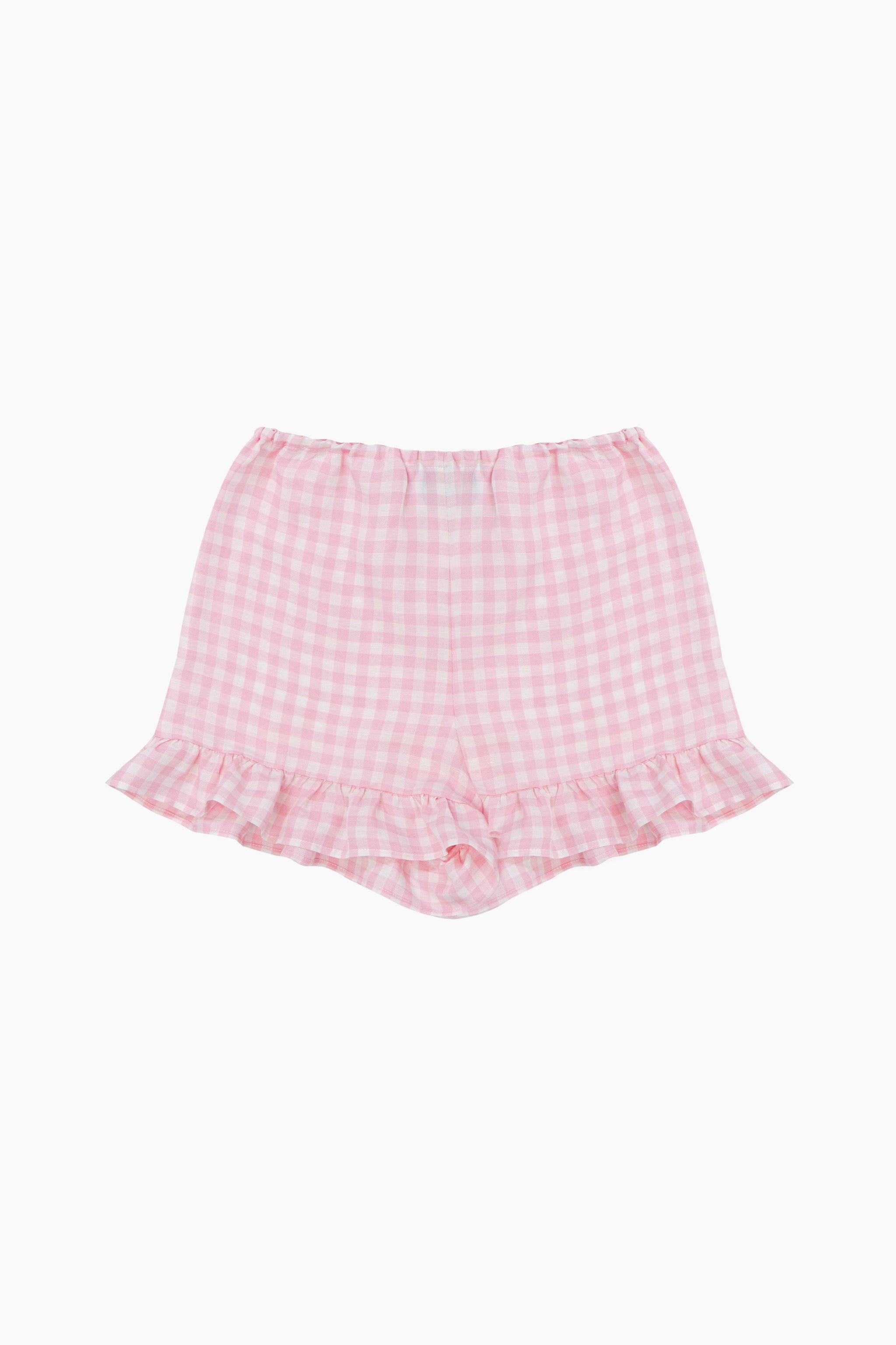 Cha-Cha Lounge Shorts with Headscarf in Pink Vichy