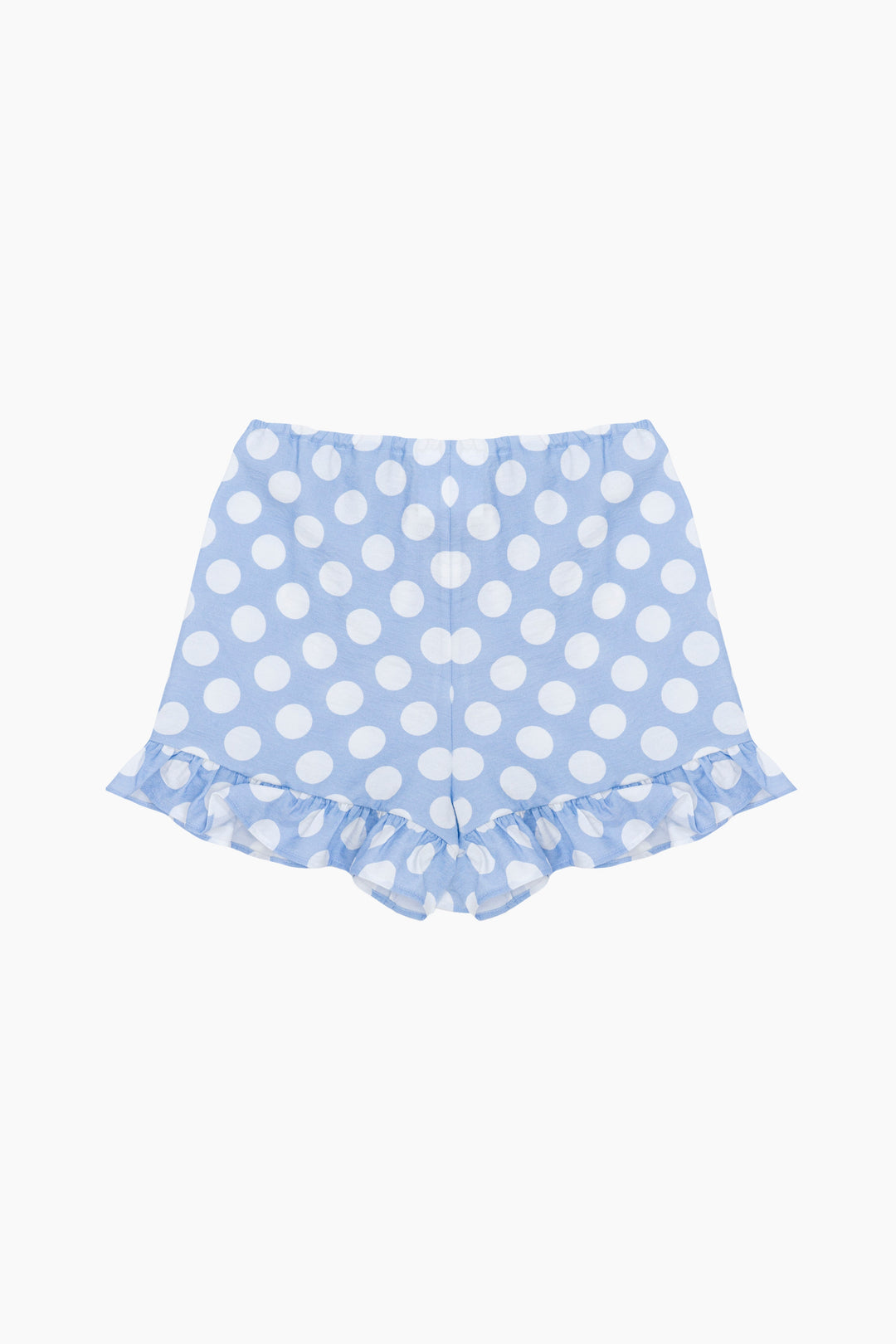 Cha-Cha Lounge Shorts with Headscarf in Blue Polka Dot