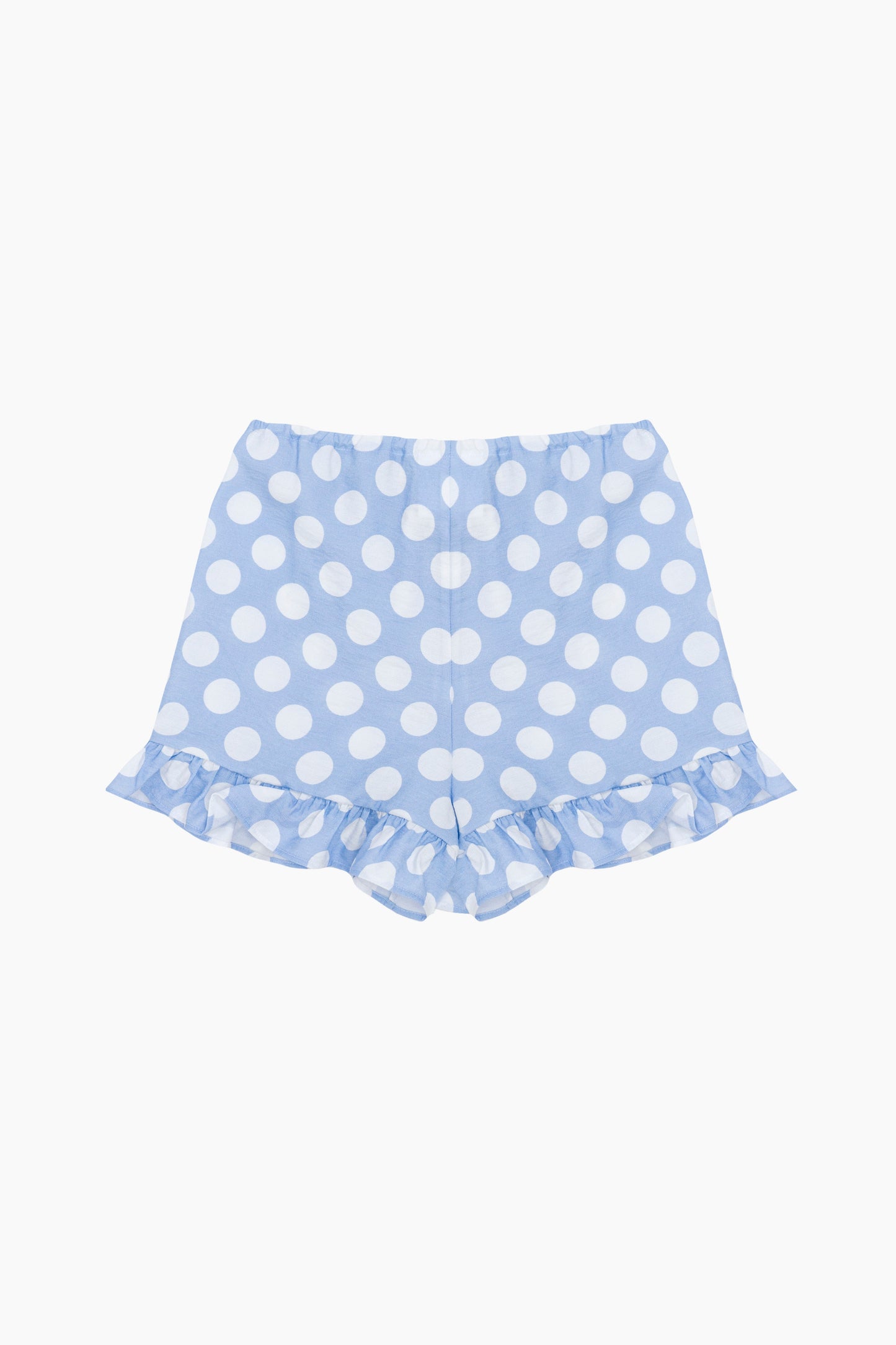 Cha-Cha Lounge Shorts with Headscarf in Blue Polka Dot