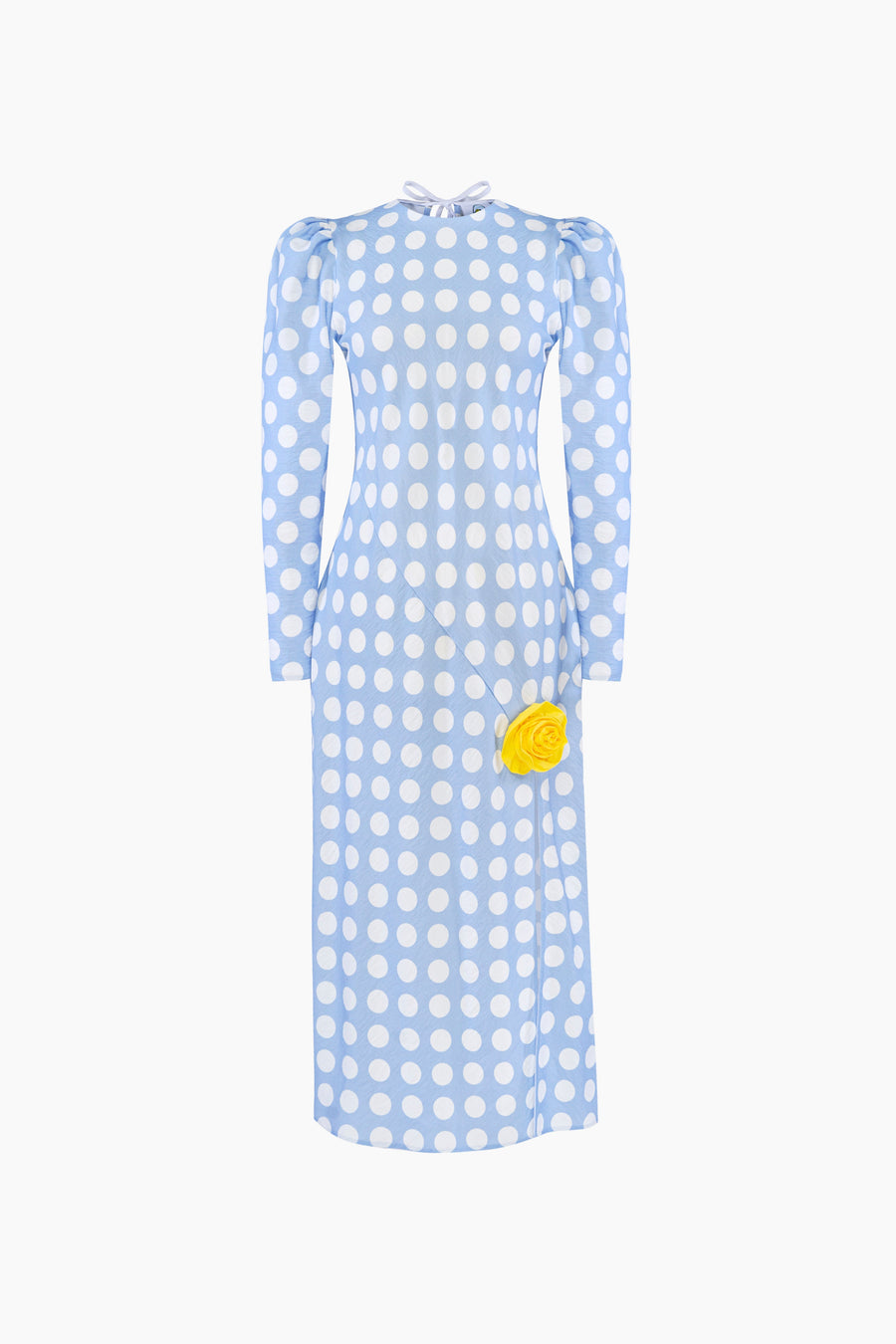 Donna Maxi Dress in Blue Polka Dot