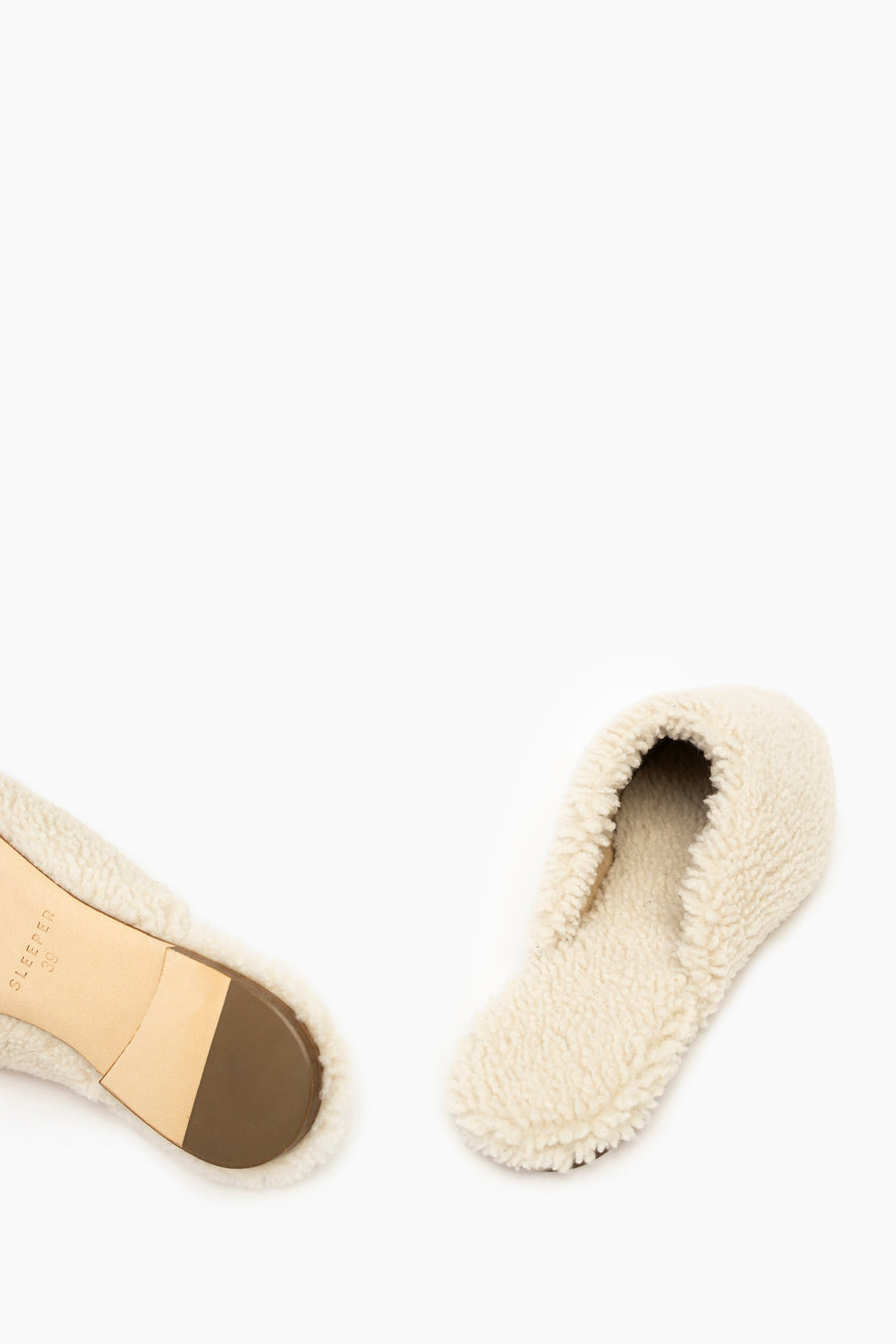 Shearling Slippers in Cream