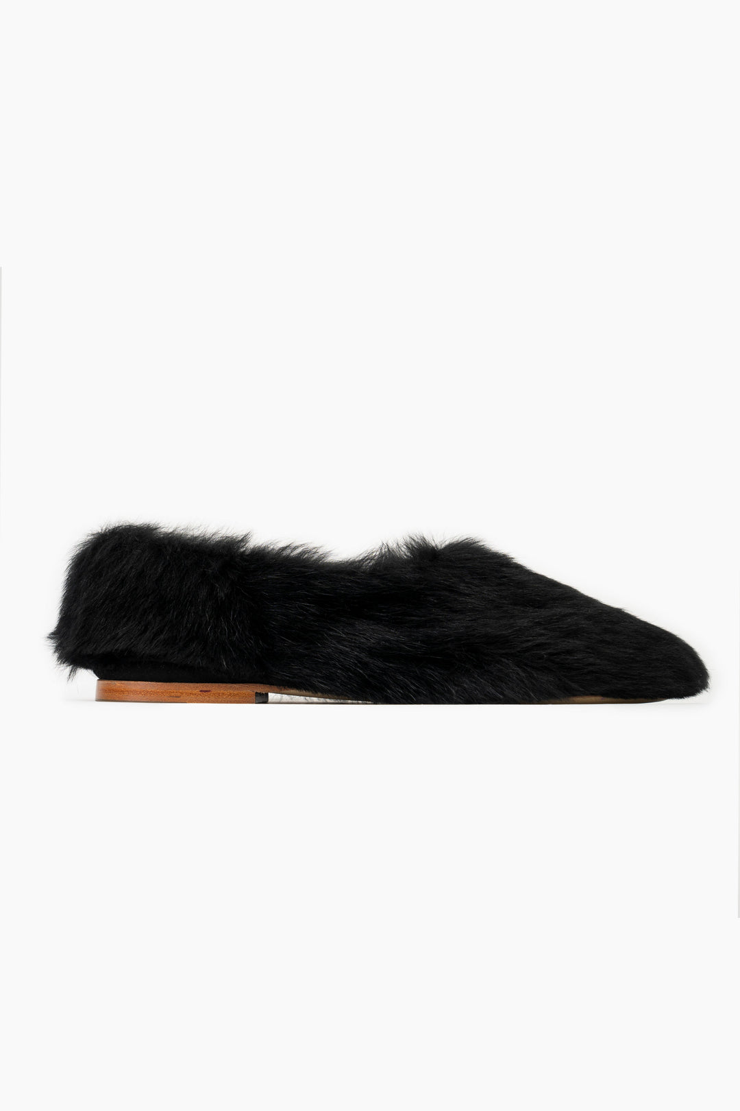 Kiwi Kiwi Shearling Ballet Flats in Black