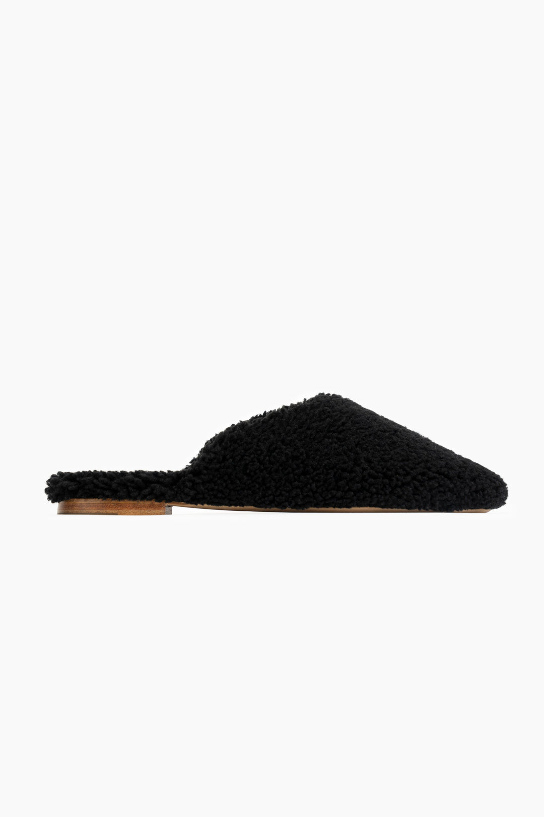 Shearling Slippers in Black