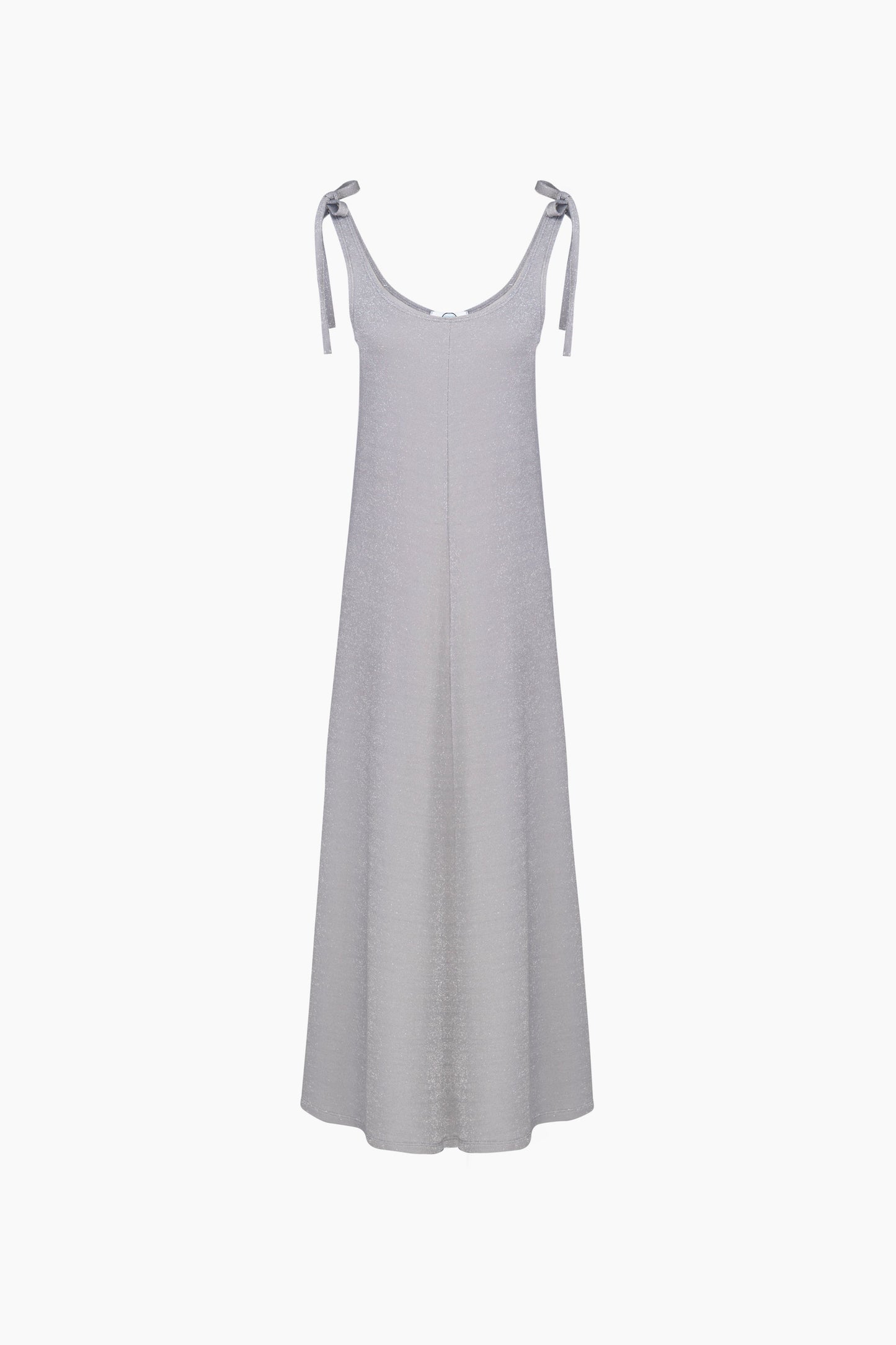 Kylie Lurex Slip Dress in Silver