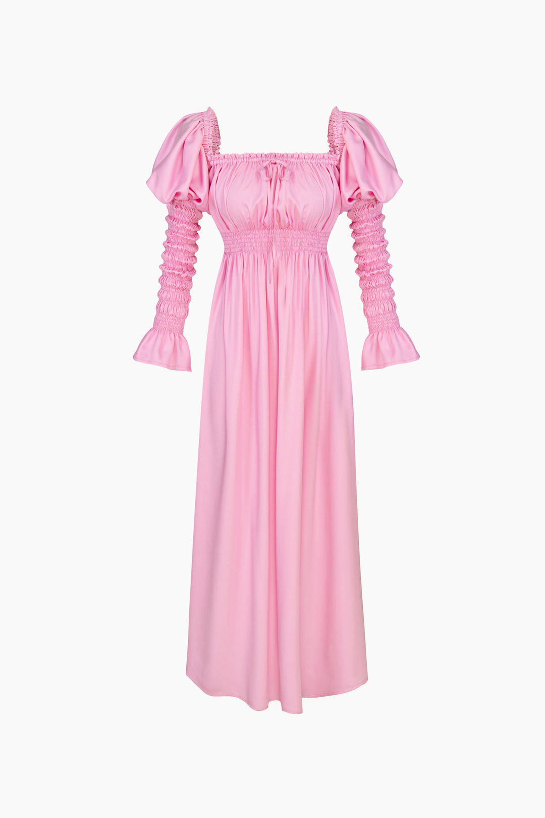 Paloma Shirred Maxi Dress in Pink