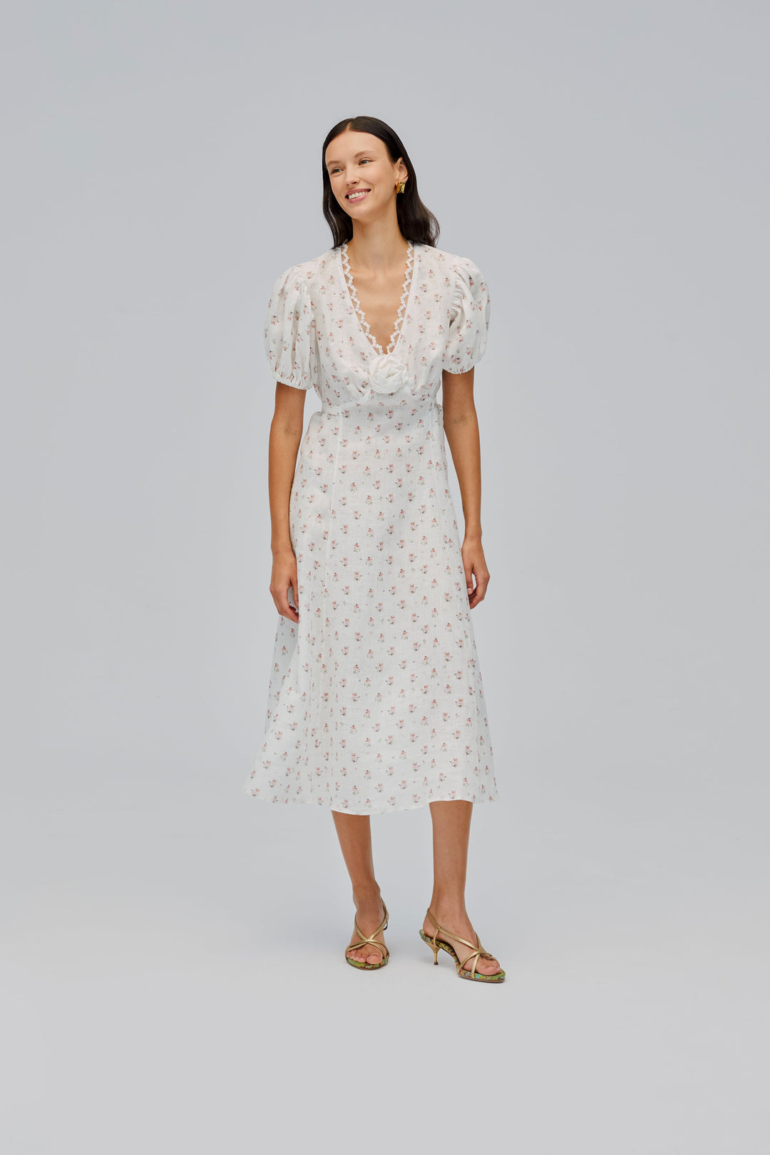 The Genus Rosa Dress in Bouquets