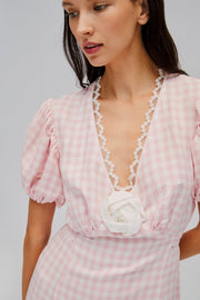 The Genus Rosa Dress in Pink Vichy