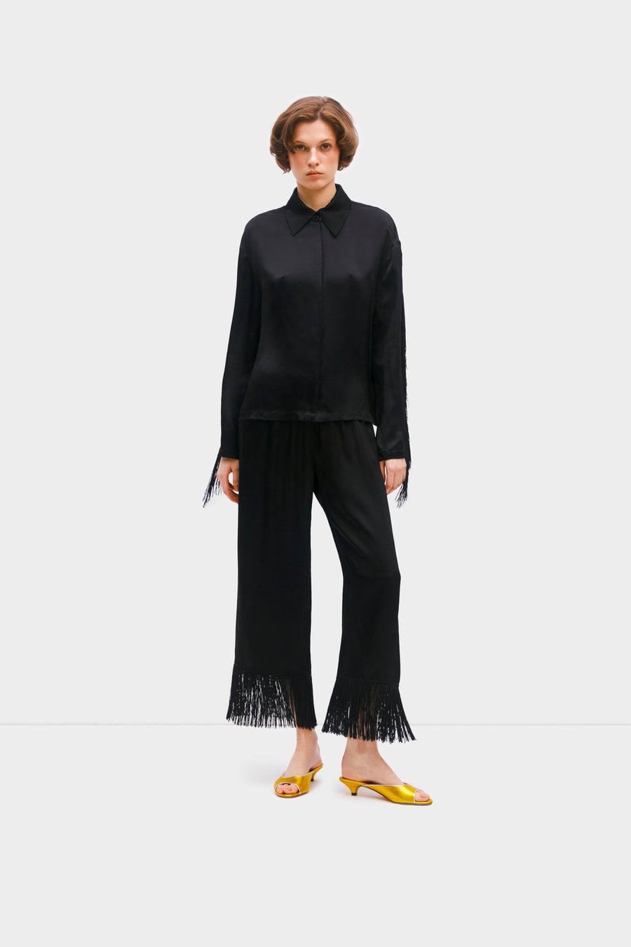 Cosmic Cowboy Fringed Set in Black