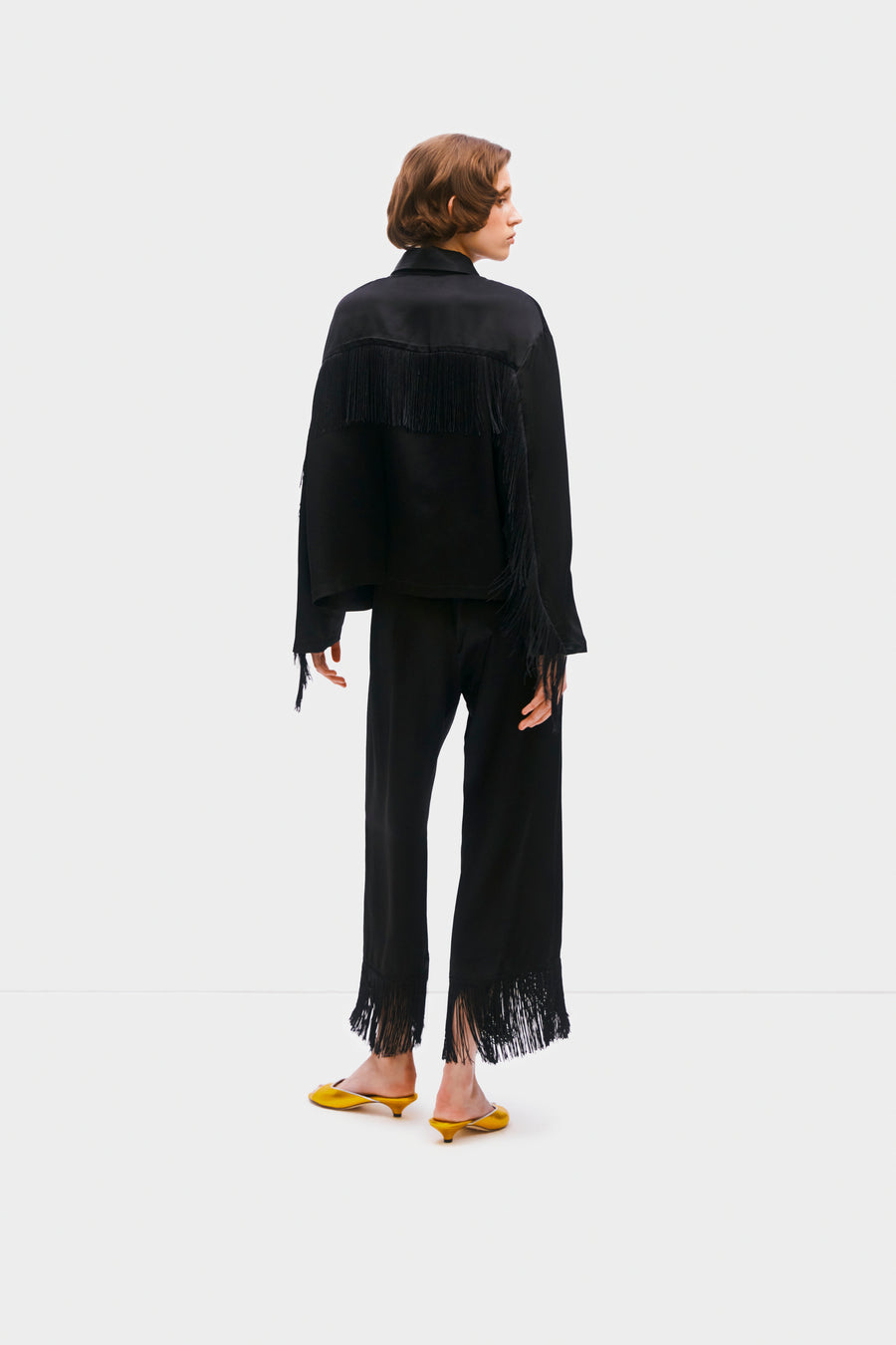 Cosmic Cowboy Fringed Set in Black