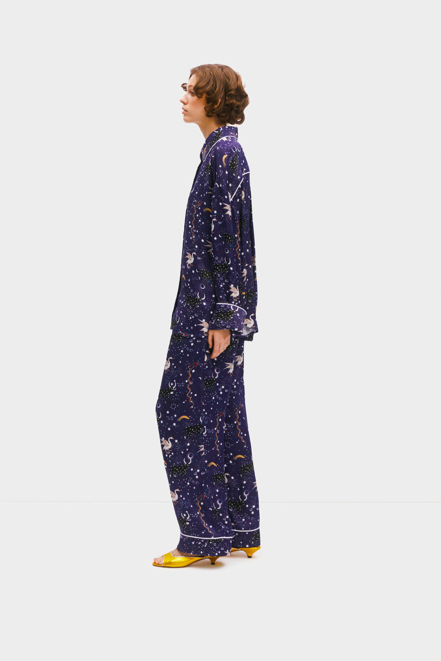 Pastelle Oversized Shirt in Navy Mystic Print