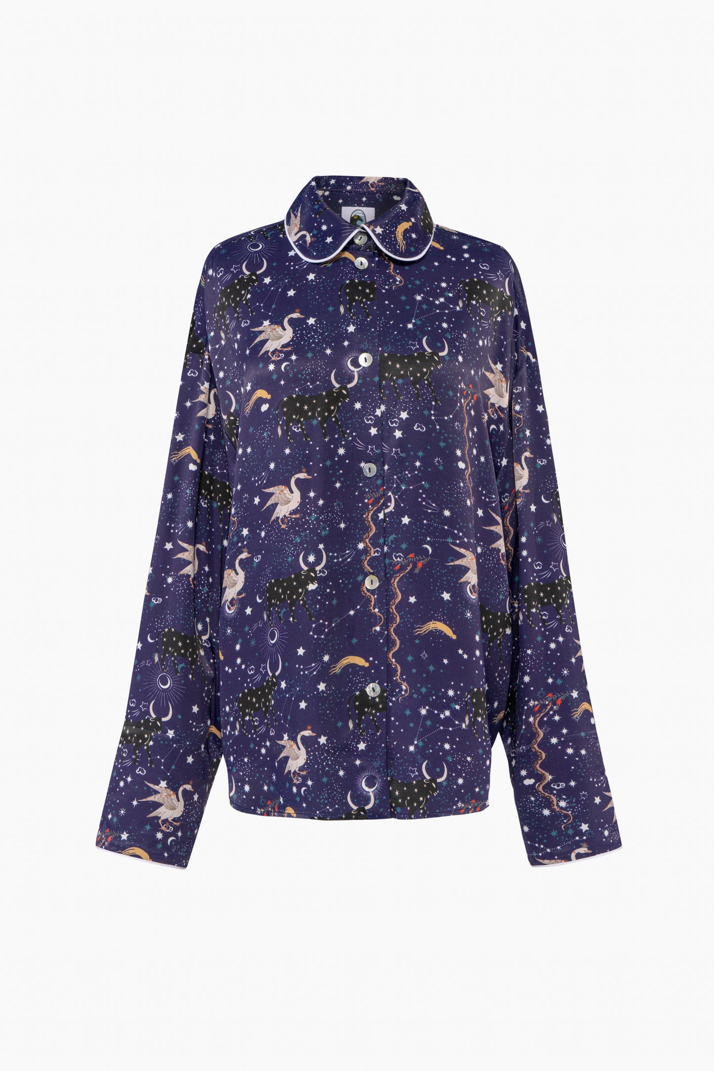 Pastelle Oversized Shirt in Navy Mystic Print