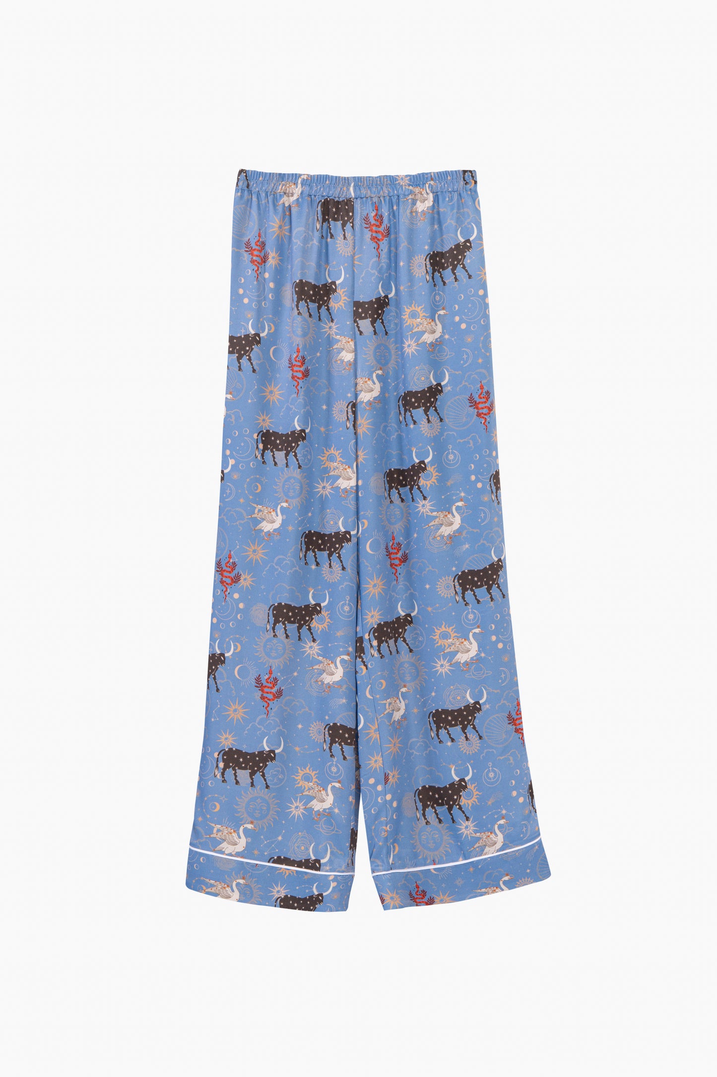 Pastelle Oversized Pants in Blue Mystic Print