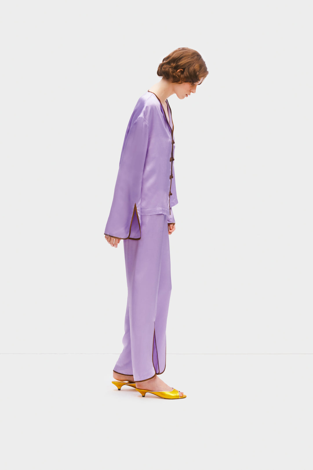 Louis Pajama Set with Pants in Lavender