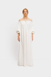 Zephir Off-the-shoulder Maxi Dress in White