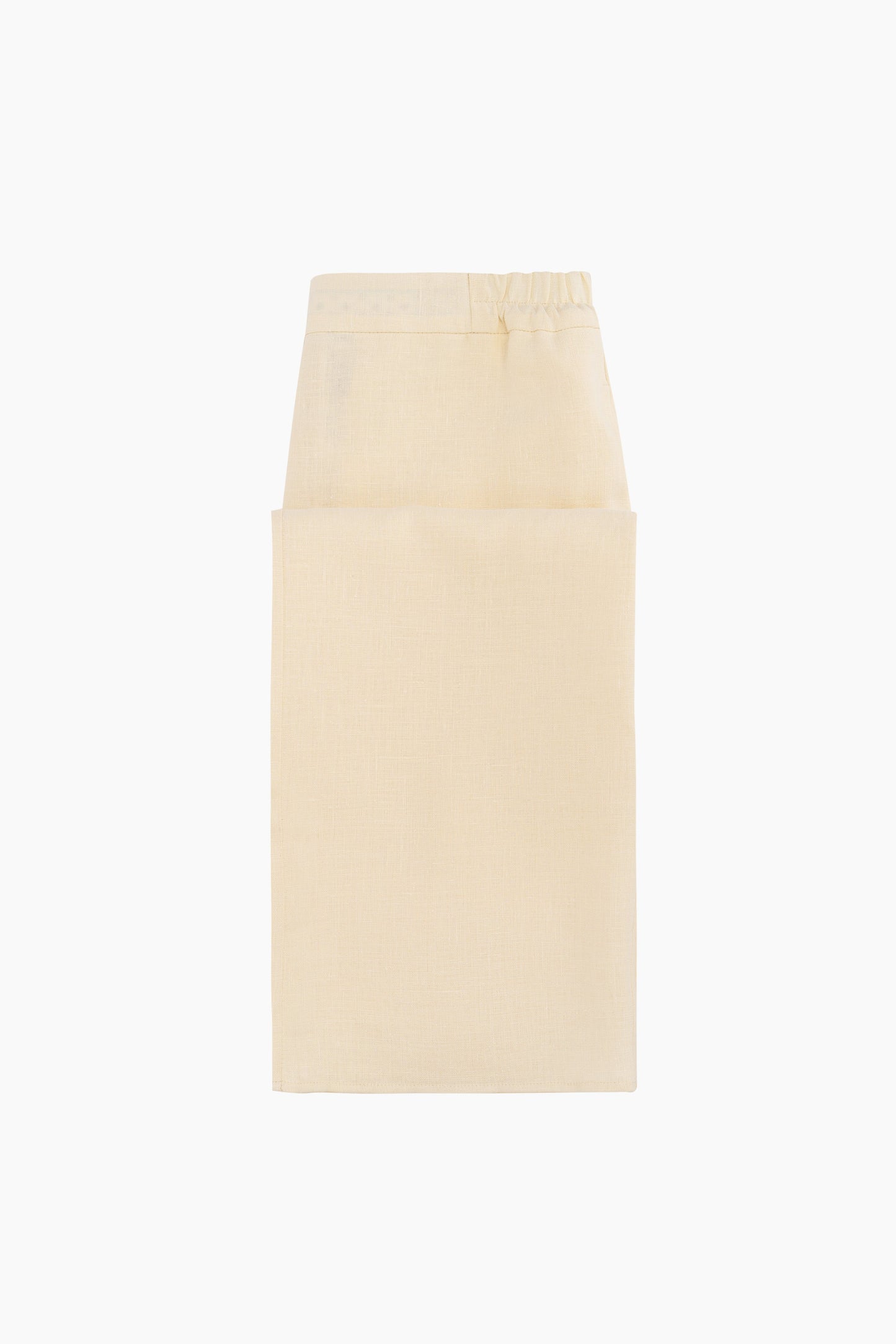 Crusoe Raffia Linen Pants in Milk