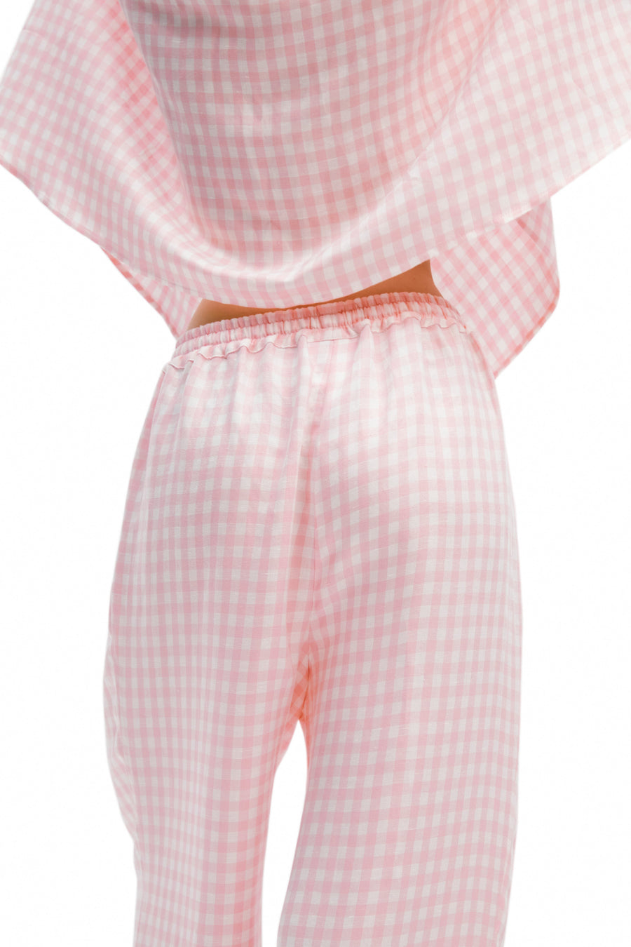 Pastelle Oversized Pants in Pink Vichy