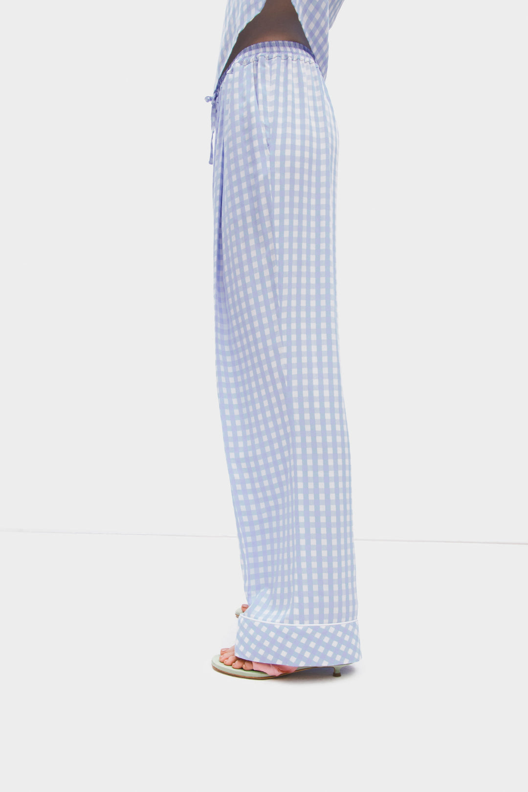 Pastelle Oversized Pants in Blue Vichy