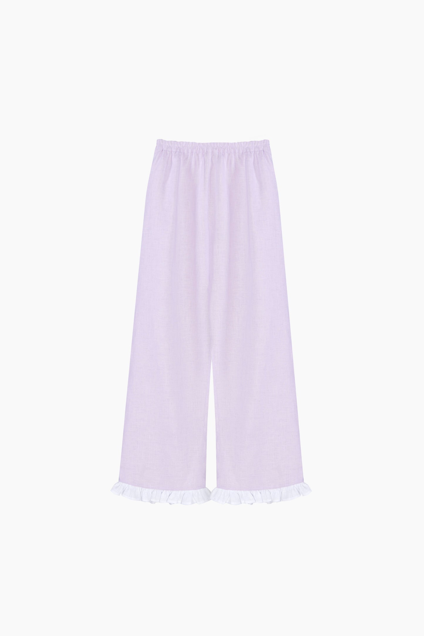 Puff Linen Lounge Pants in Lavender