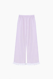 Puff Linen Lounge Pants in Lavender