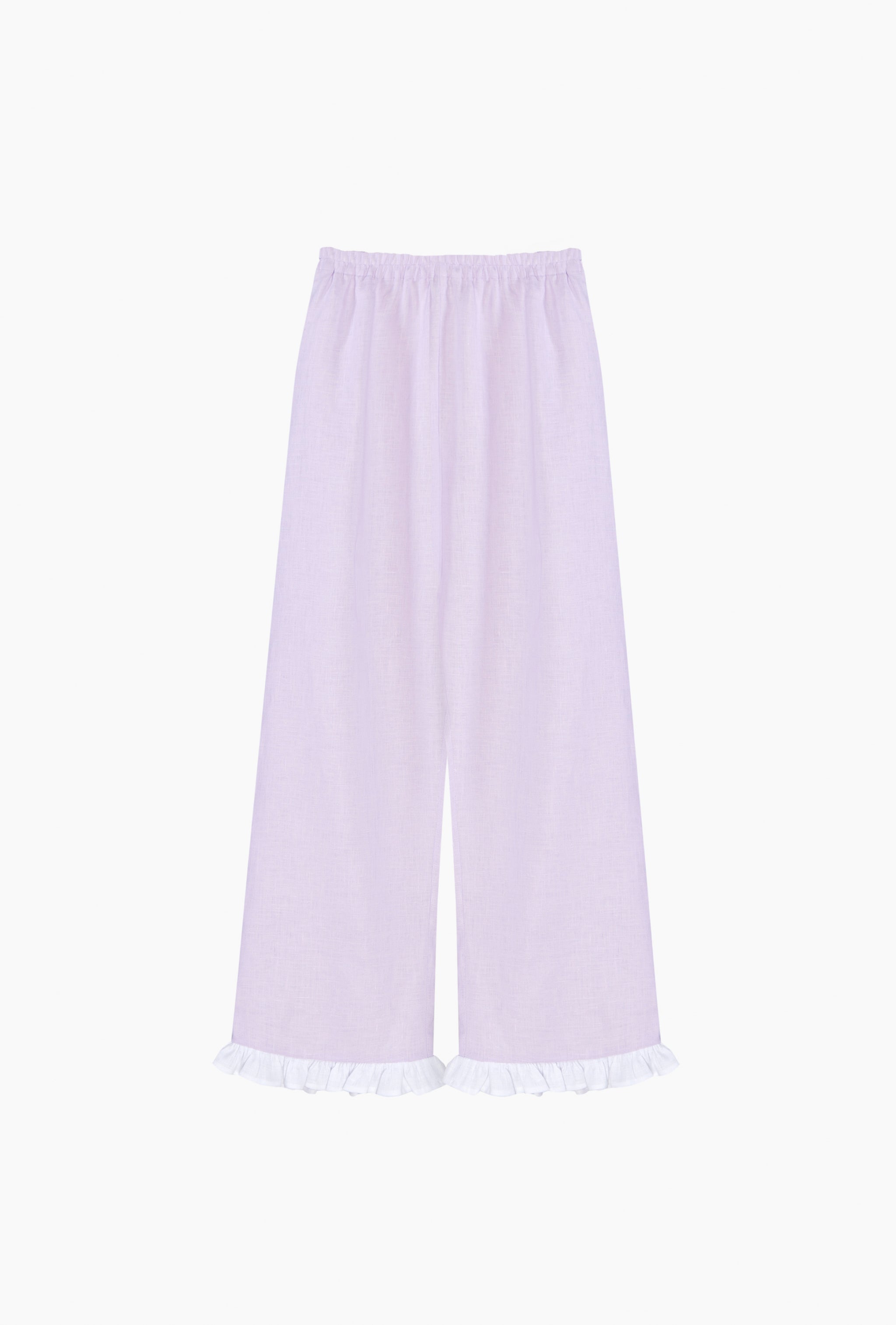 Puff Linen Lounge Pants in Lavender
