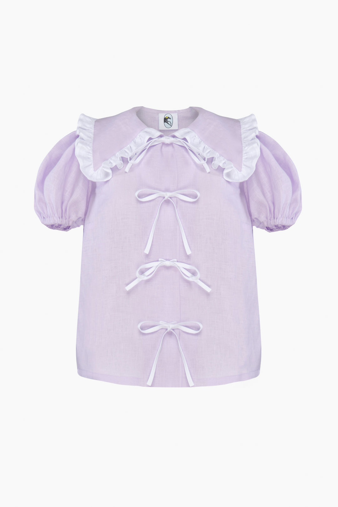 Puff Linen Lounge Shirt in Lavender